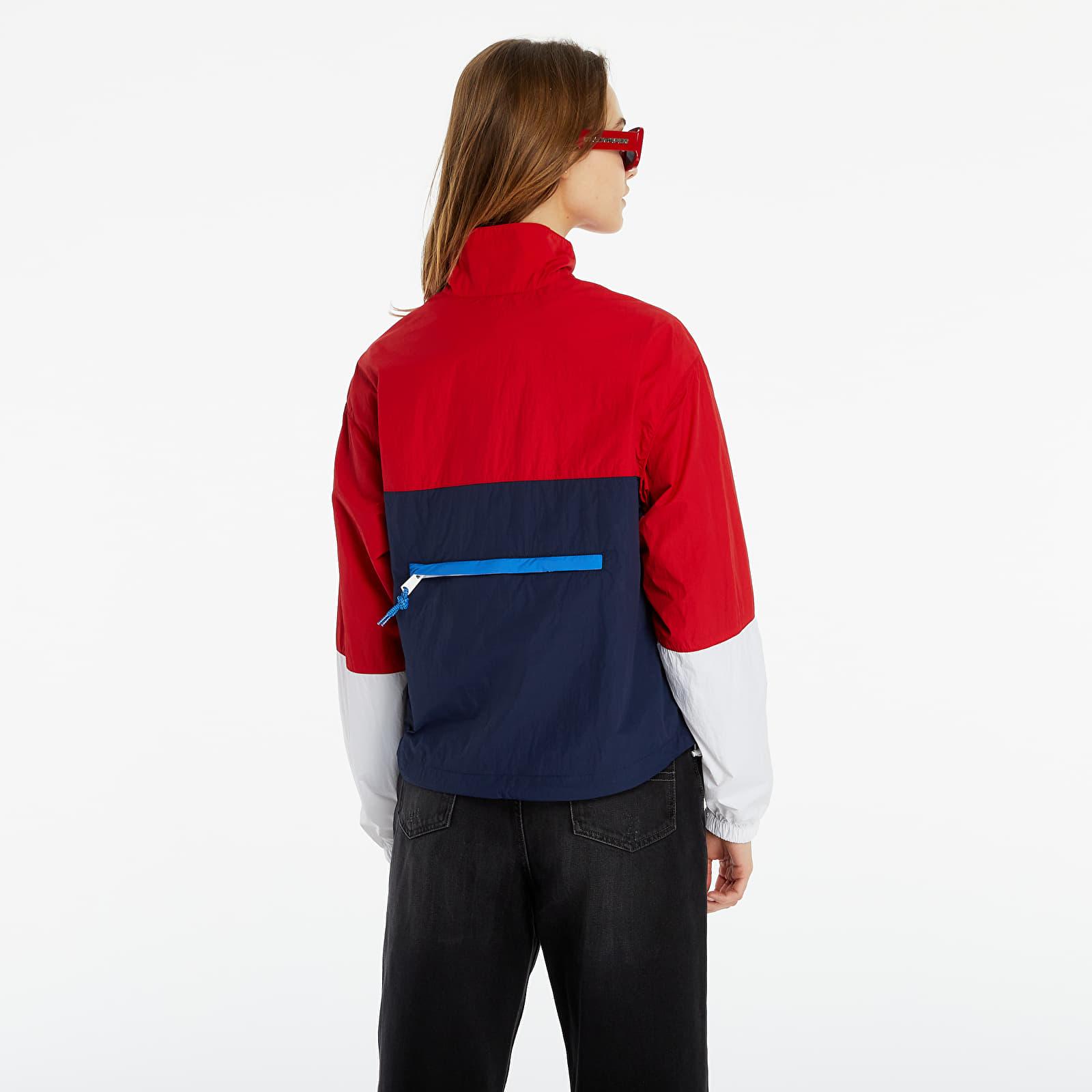 Tommy Hilfiger Denim Colorblock Popover Windbreaker Jacket Deep Crimson/  Multi in Rot - Lyst