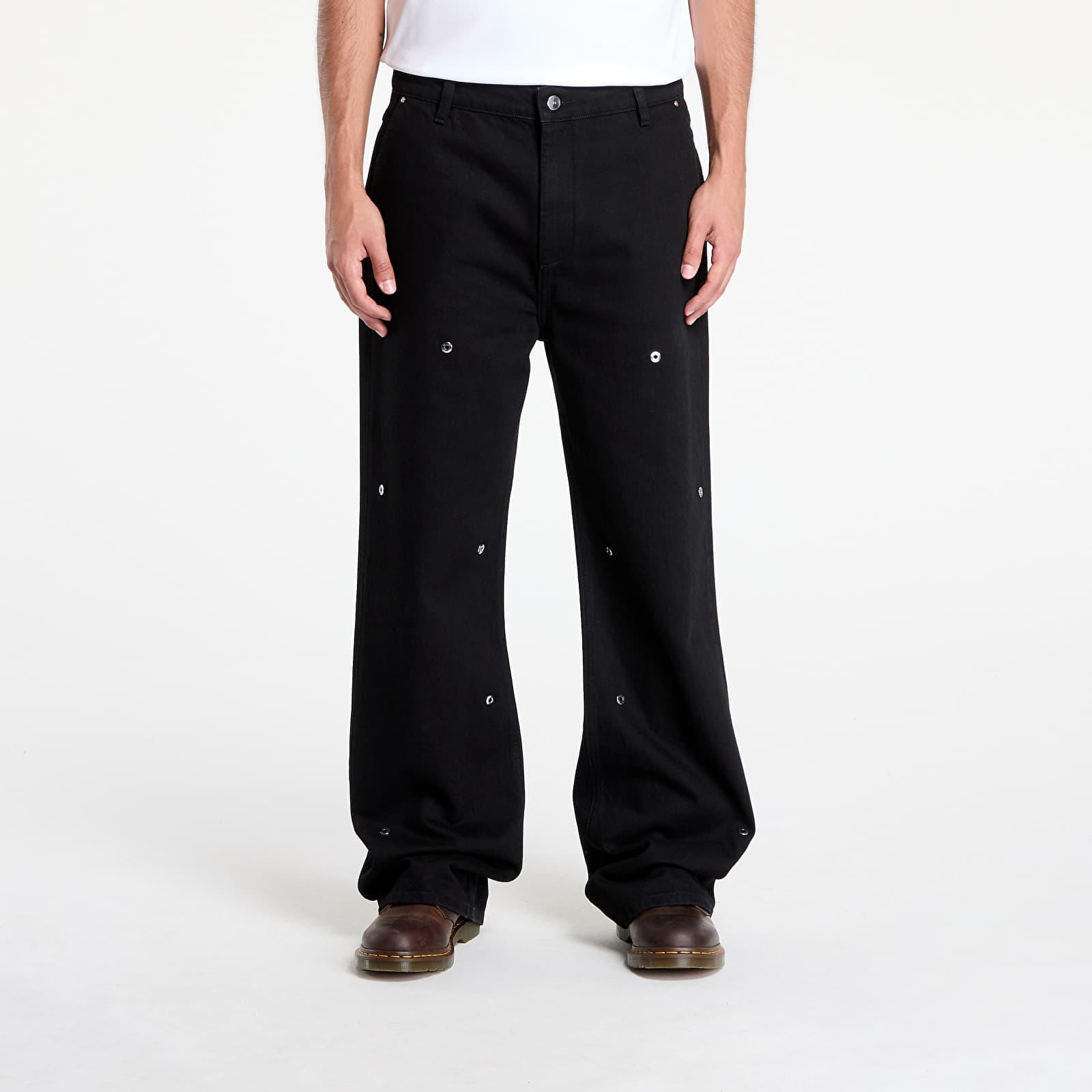 【関税込み】HELIOT EMIL ブラック Mycelium ジーンズ HELIOT EMIL™ Black Mycelium Jeans | REVERSIBLE