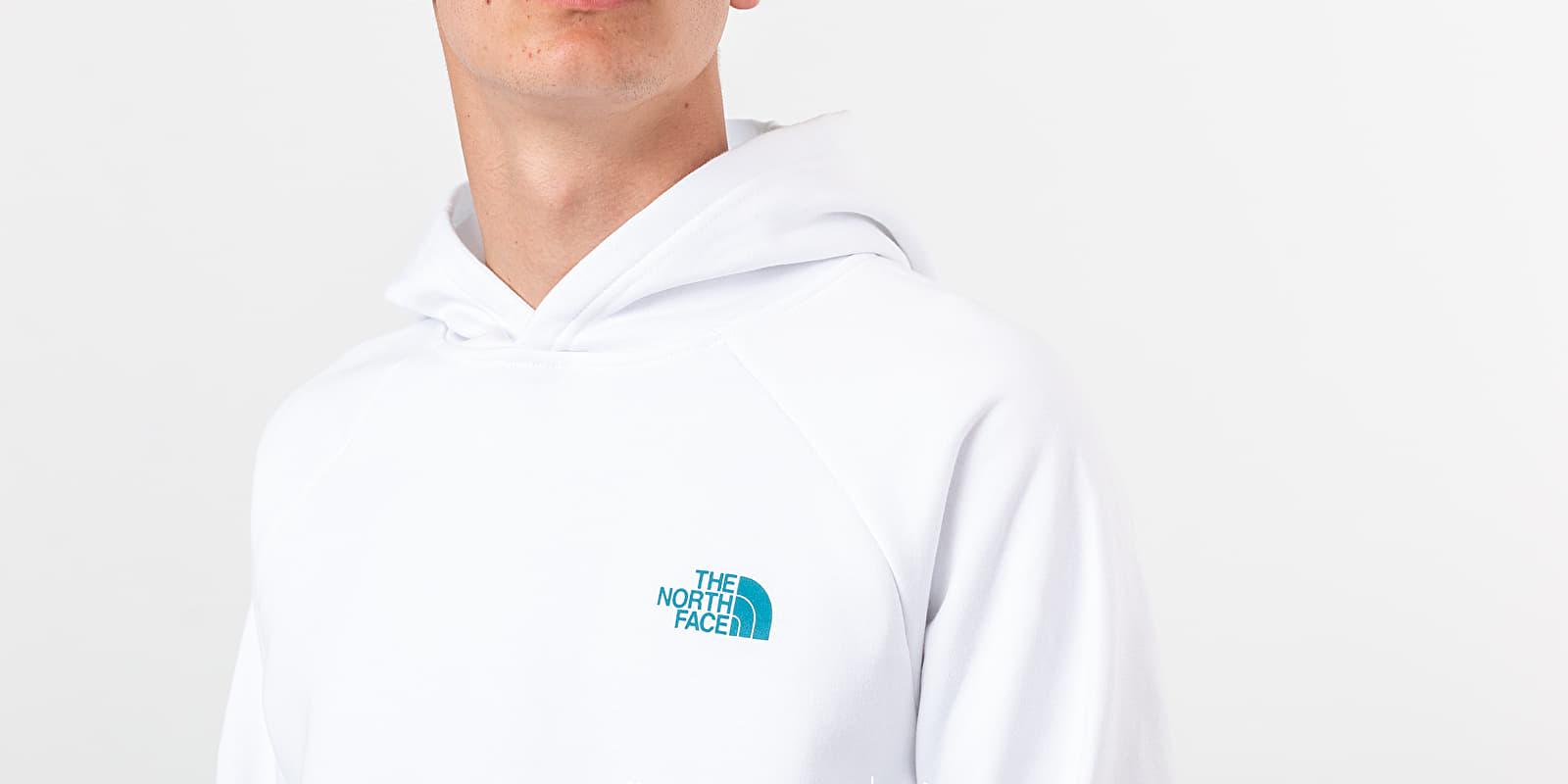 The North Face Raglan Red Box Hoodie White/ Crystal Blue for Men - Lyst