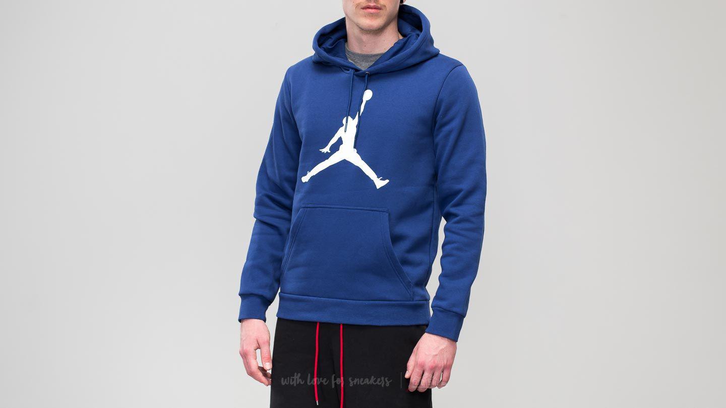 Nike Jumpman Air Flight Fleece Pullover Hoodie Deep Royal Blue/ White for  Men - Lyst