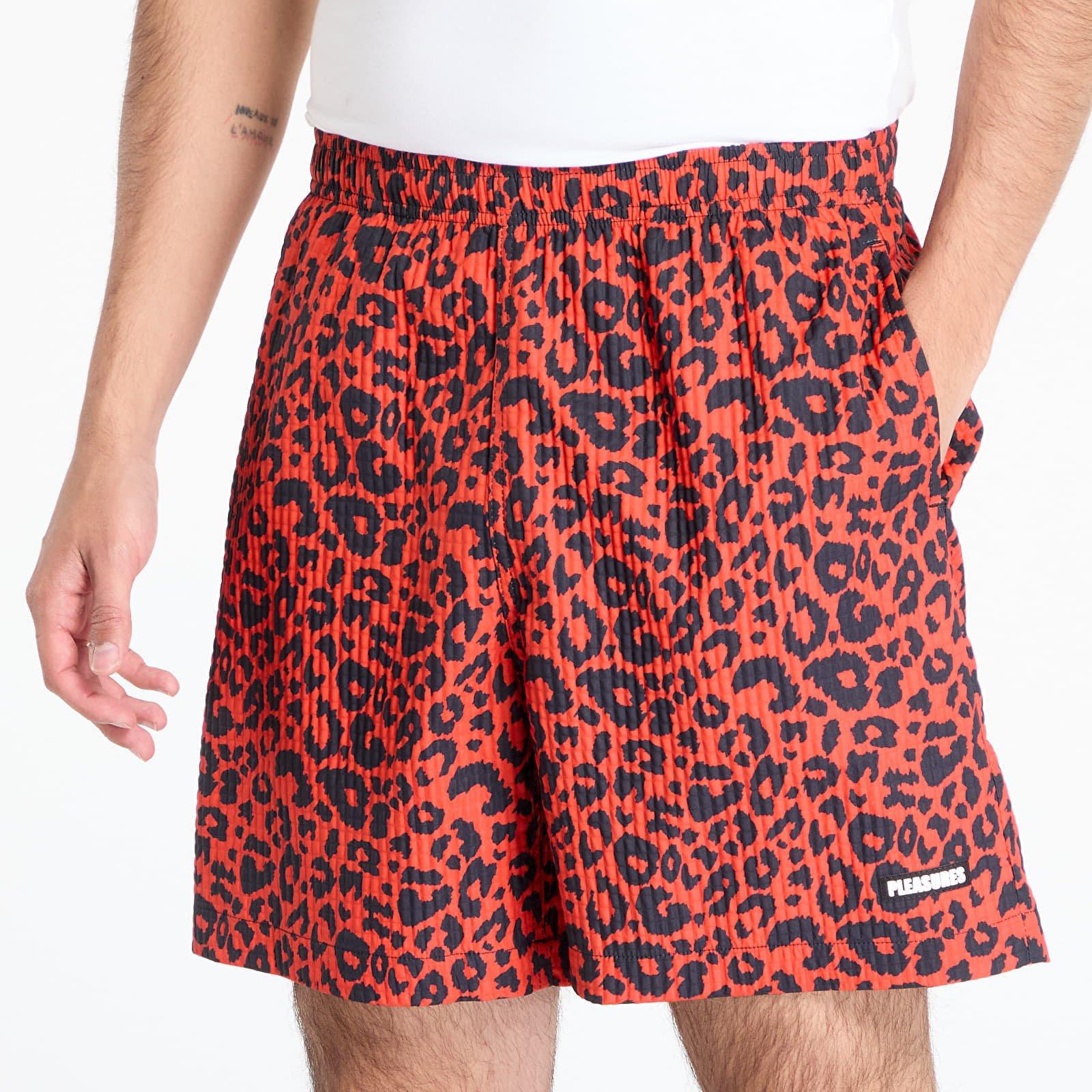 Pleasures Shorts Leopard Active Shorts in Red for Men | Lyst