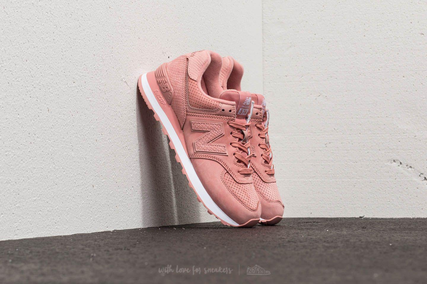 New Balance Leather 574 Dusted Peach in Pink - Lyst