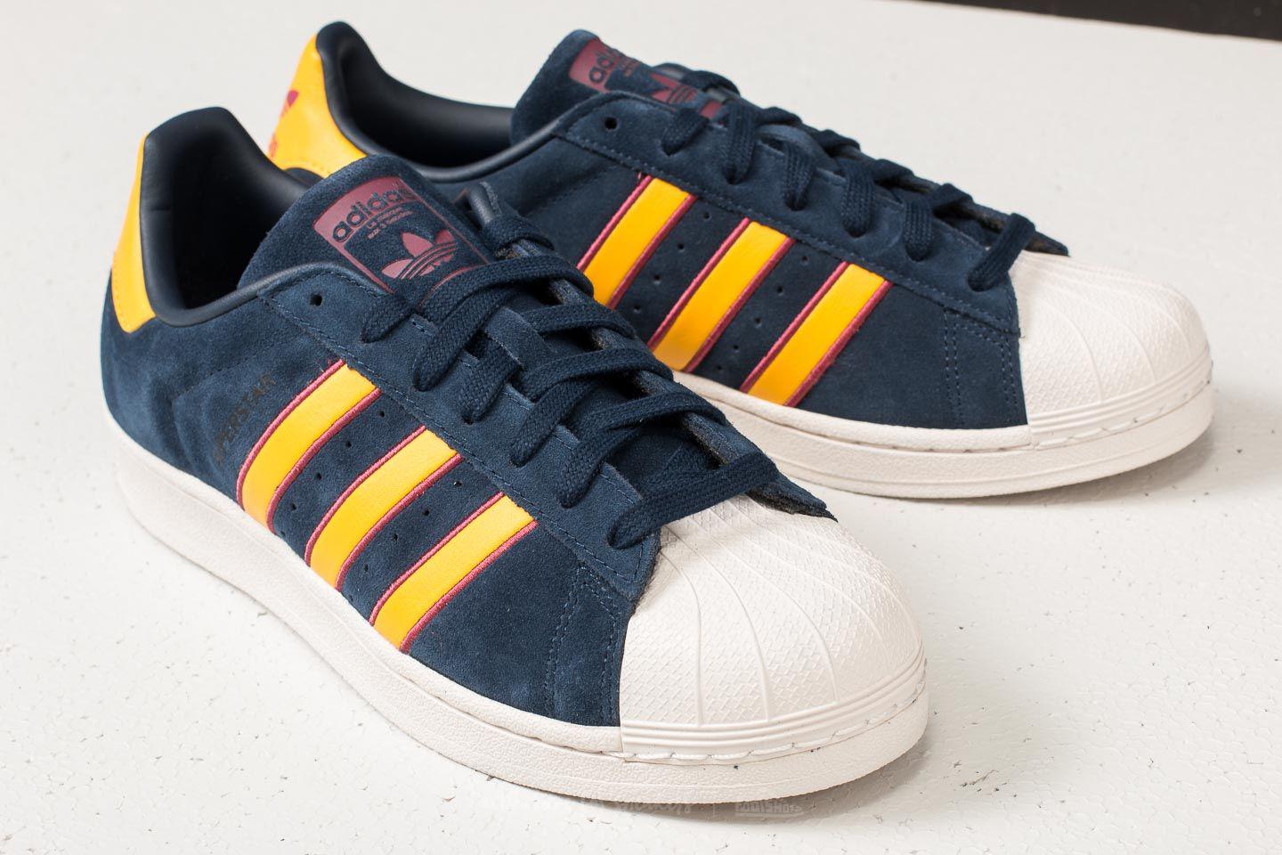 adidas superstar blue and yellow