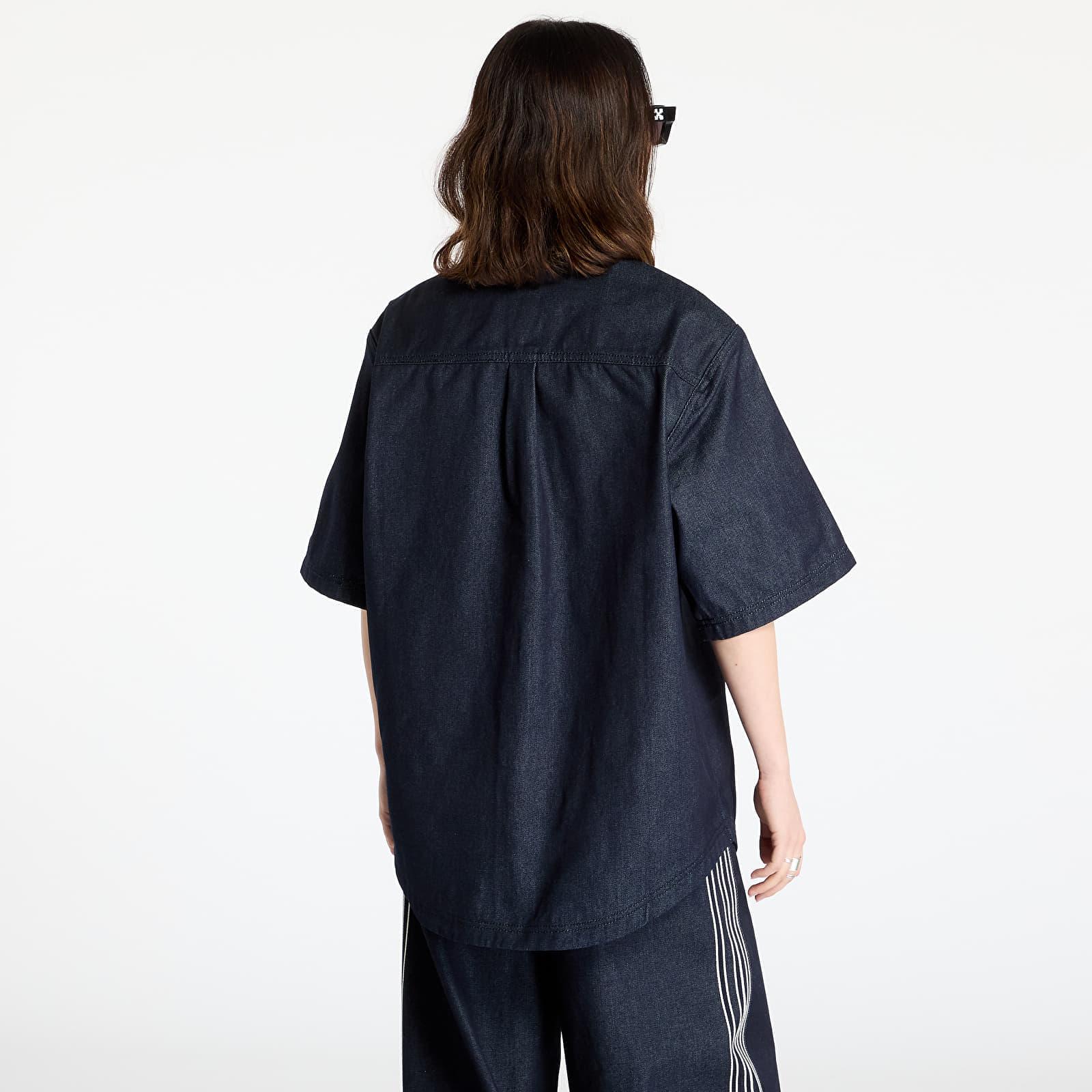 【adidas】DENIM SHORT SLEEVE SHIRT★デニム半袖シャツ★BLACK adidas Denim Short Sleeve Shirt | REVERSIBLE