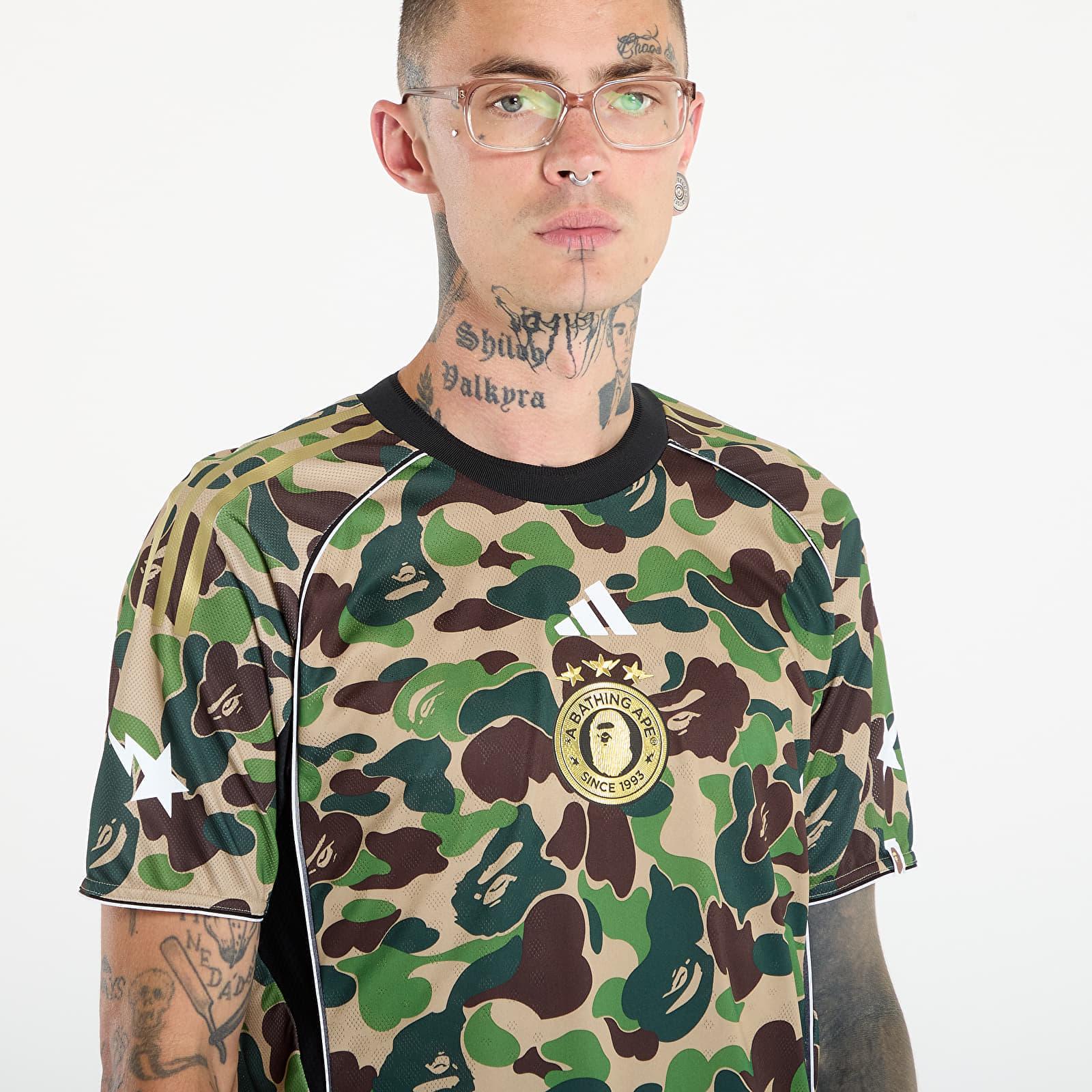adidas Originals Jersey Adidas X Bape Jersey Top in Green