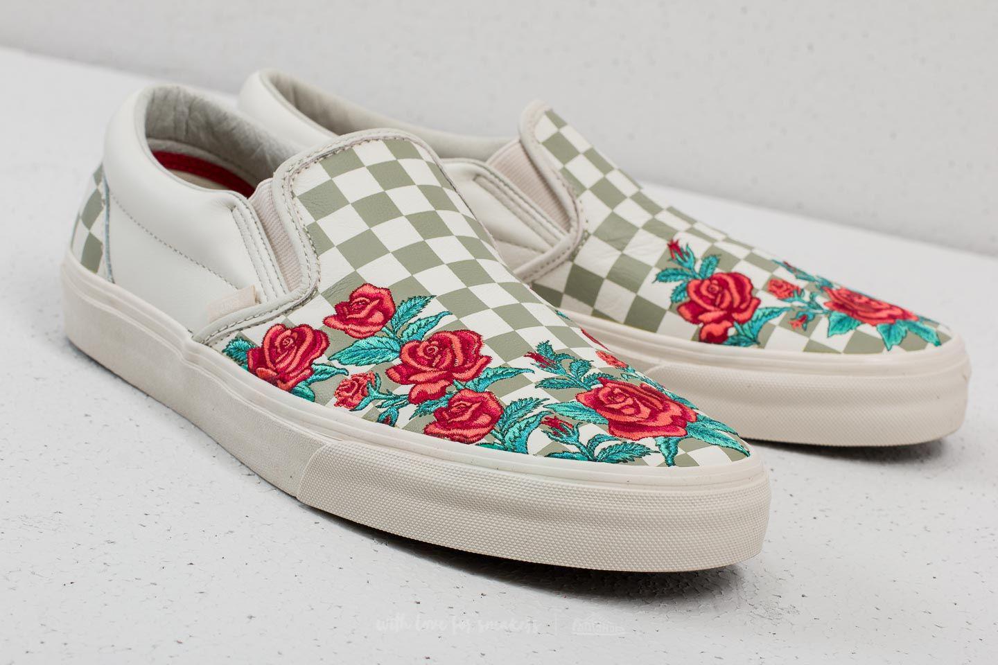 vans classic with roses