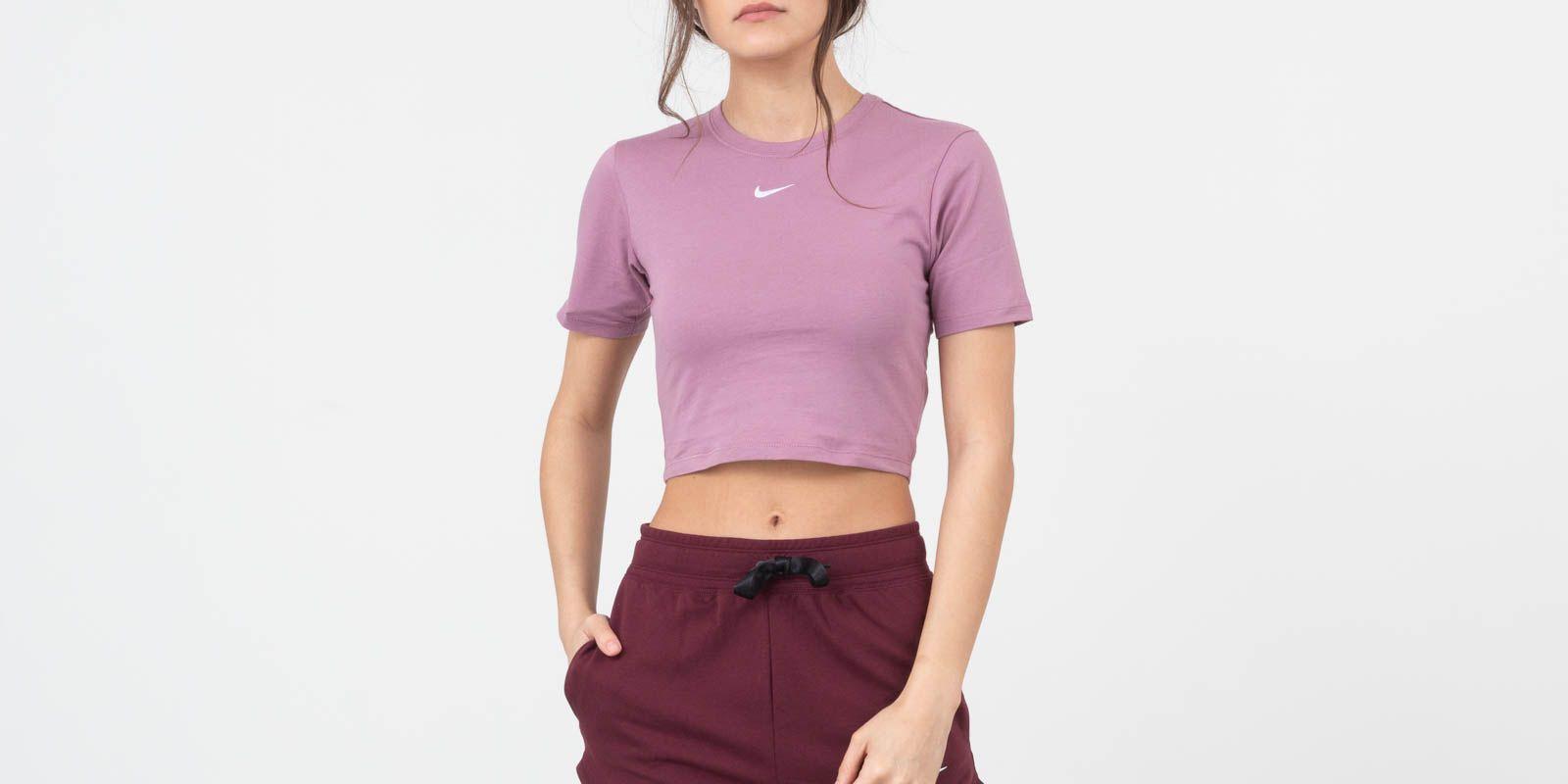 nike purple crop top
