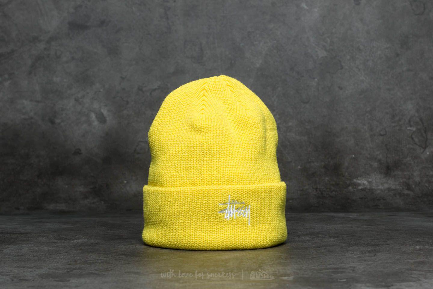 yellow stussy beanie