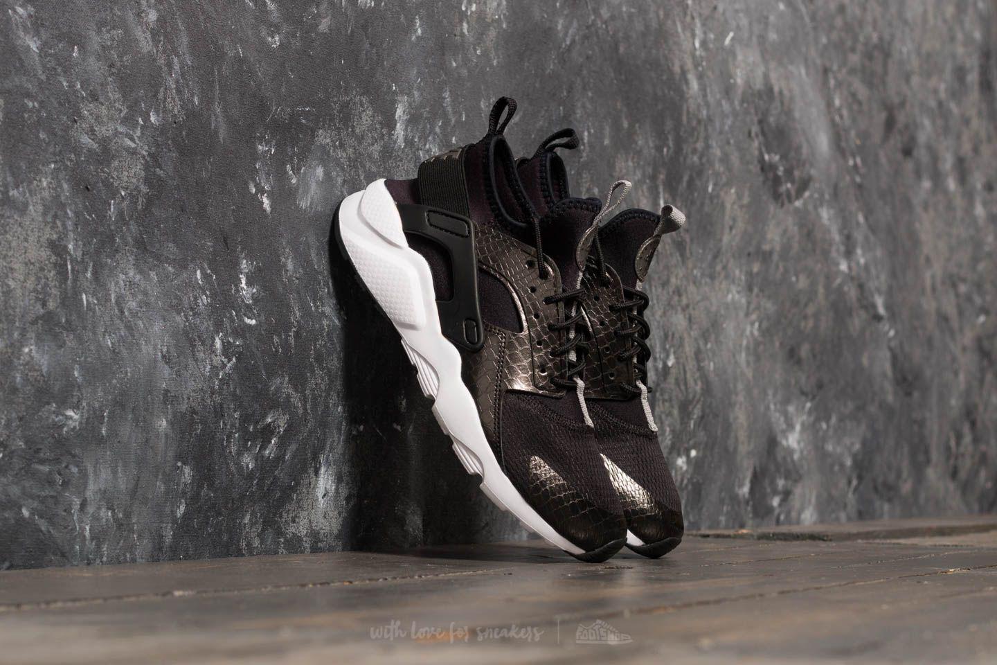 Nike Rubber Air Huarache Run Ultra Gs Black Metallic Pewter Black White Lyst