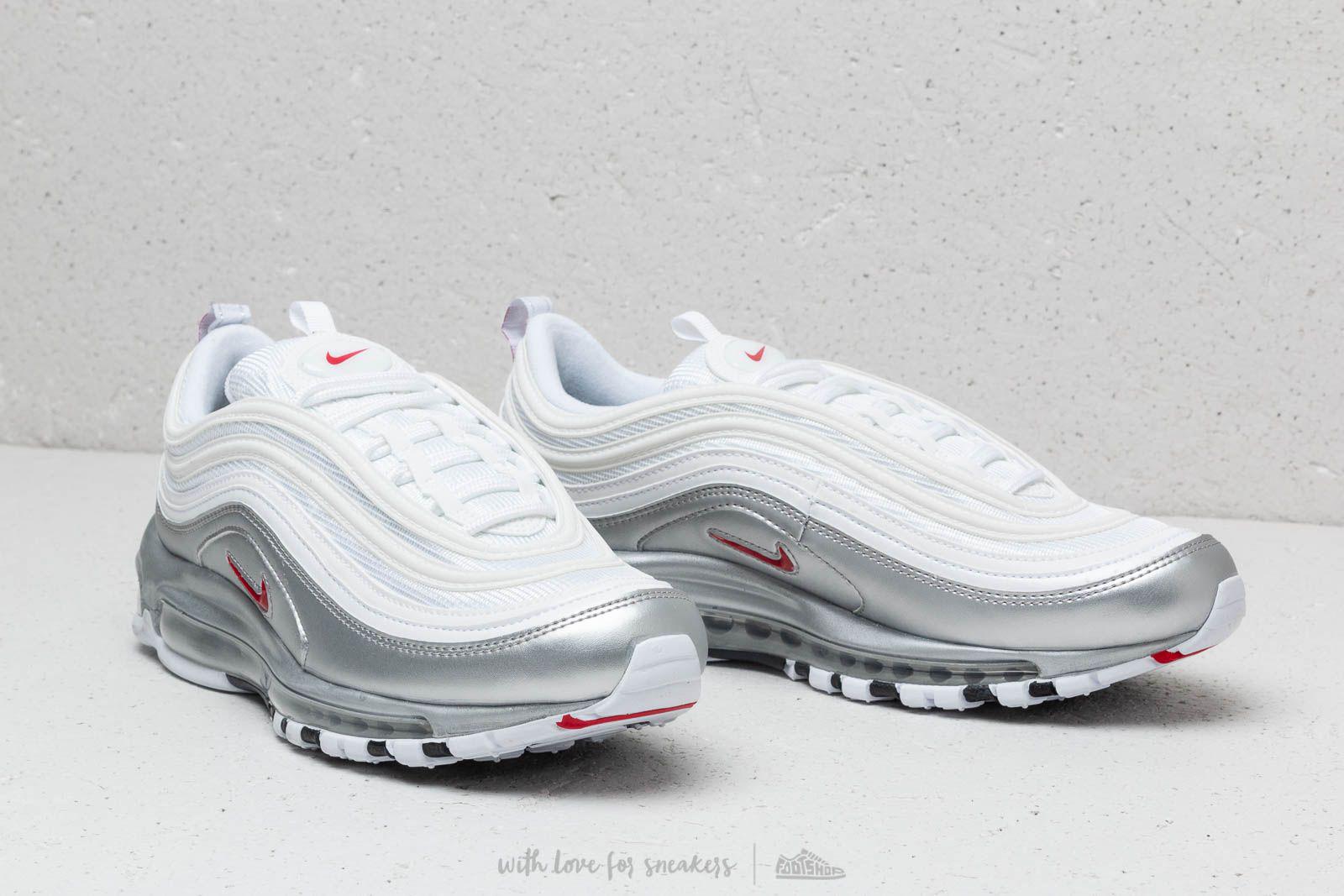 nike air max 97 qs white varsity red & silver