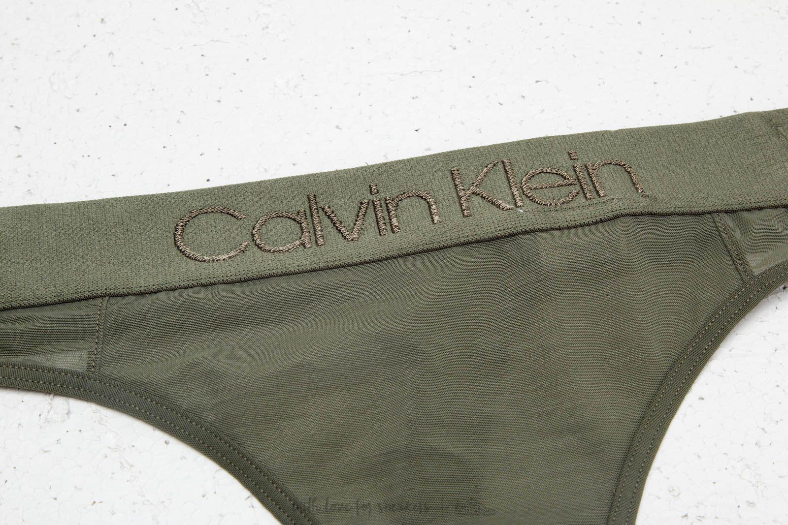 Footshop Synthetic Calvin Klein Thong Green | Lyst