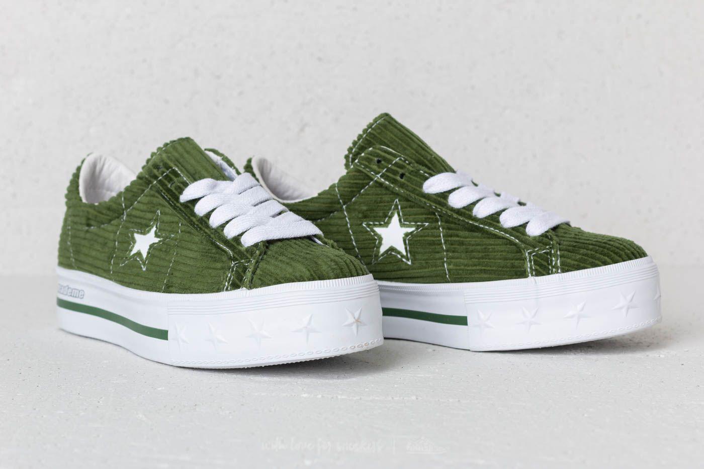 Converse X Mademe One Star Platform Ox Garden Green | Lyst