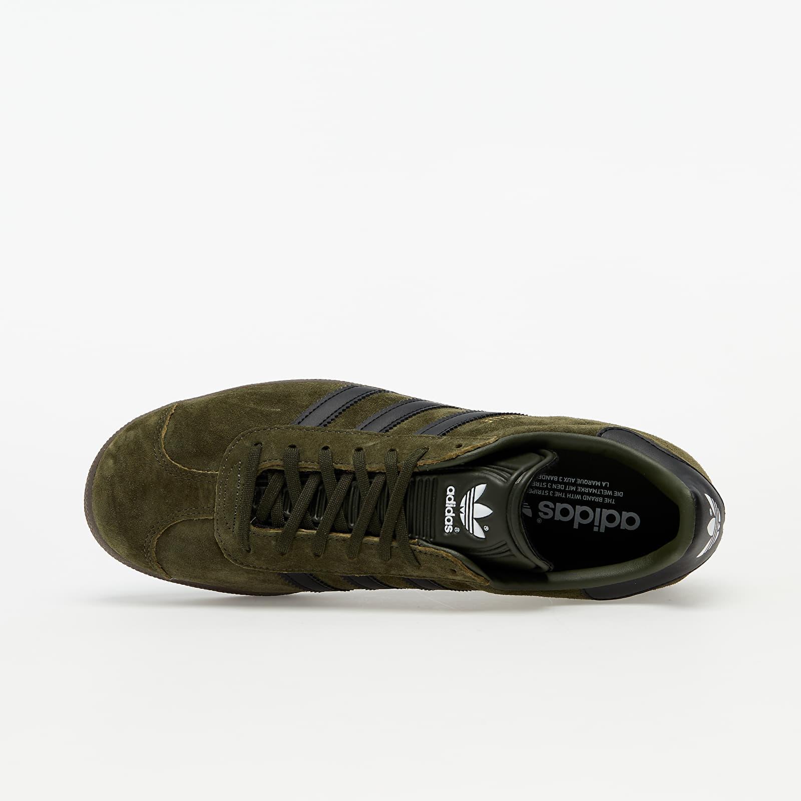 adidas gazelle night cargo black gum