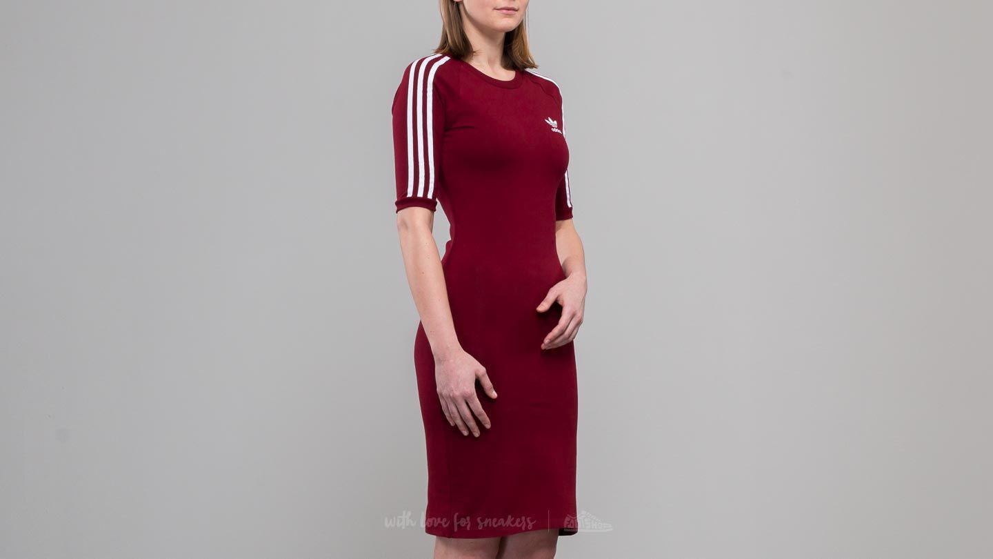 adidas Originals Adidas 3 Stripes Dress Collegiate Burgundy in Red | Lyst