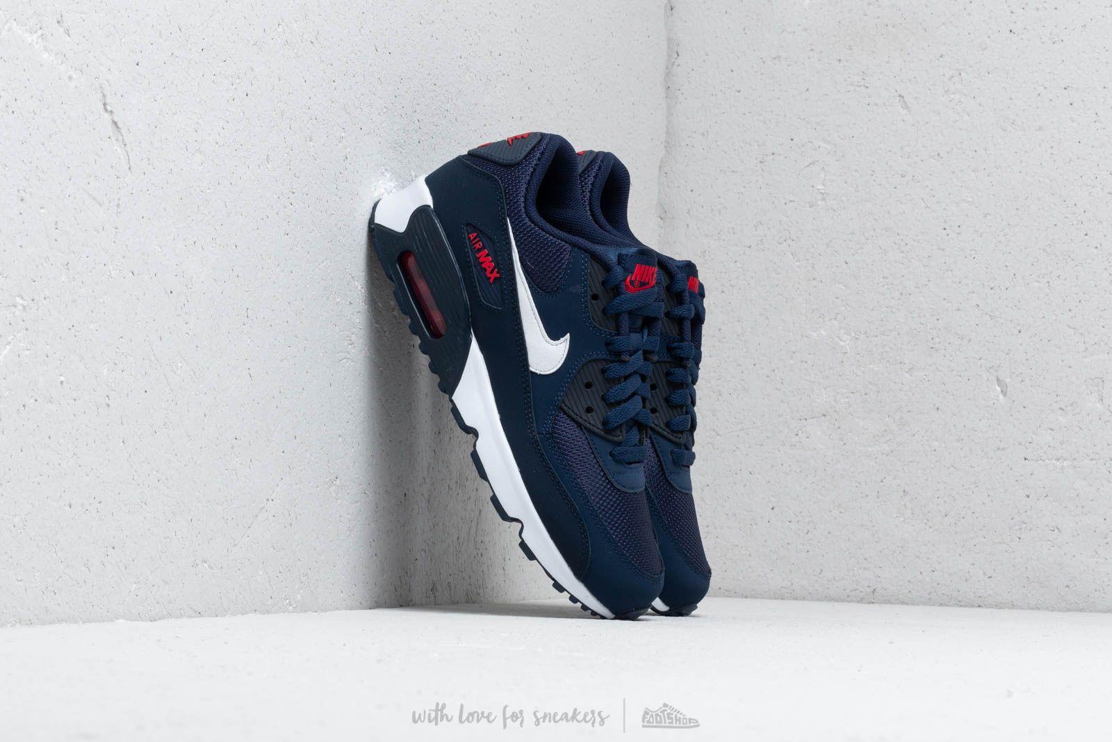 nike air max 90 navy blue and red