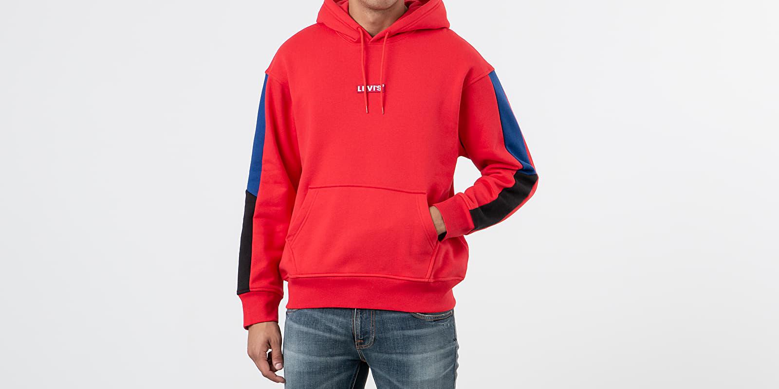 red levis hoodie