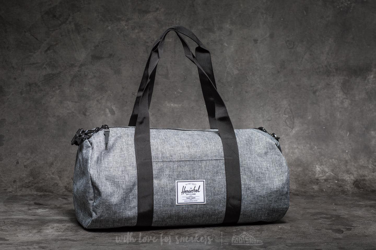 herschel raven crosshatch duffle