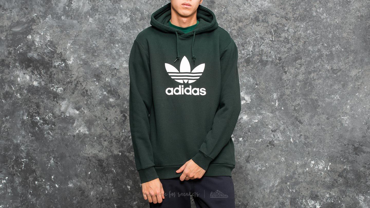 adidas trefoil green night hoodie