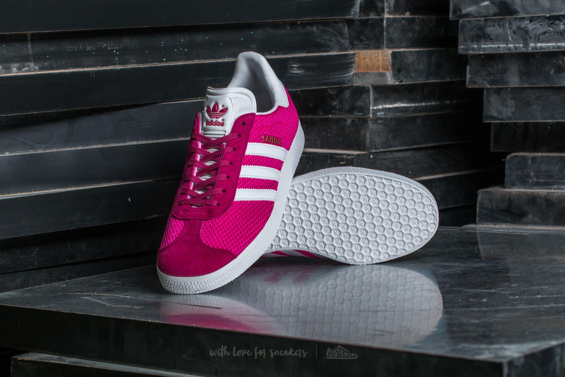 Adidas Originals Adidas Gazelle Shock Pink Ftw White Adidas Originals Adidas Gazelle Shock Pink Ftw White