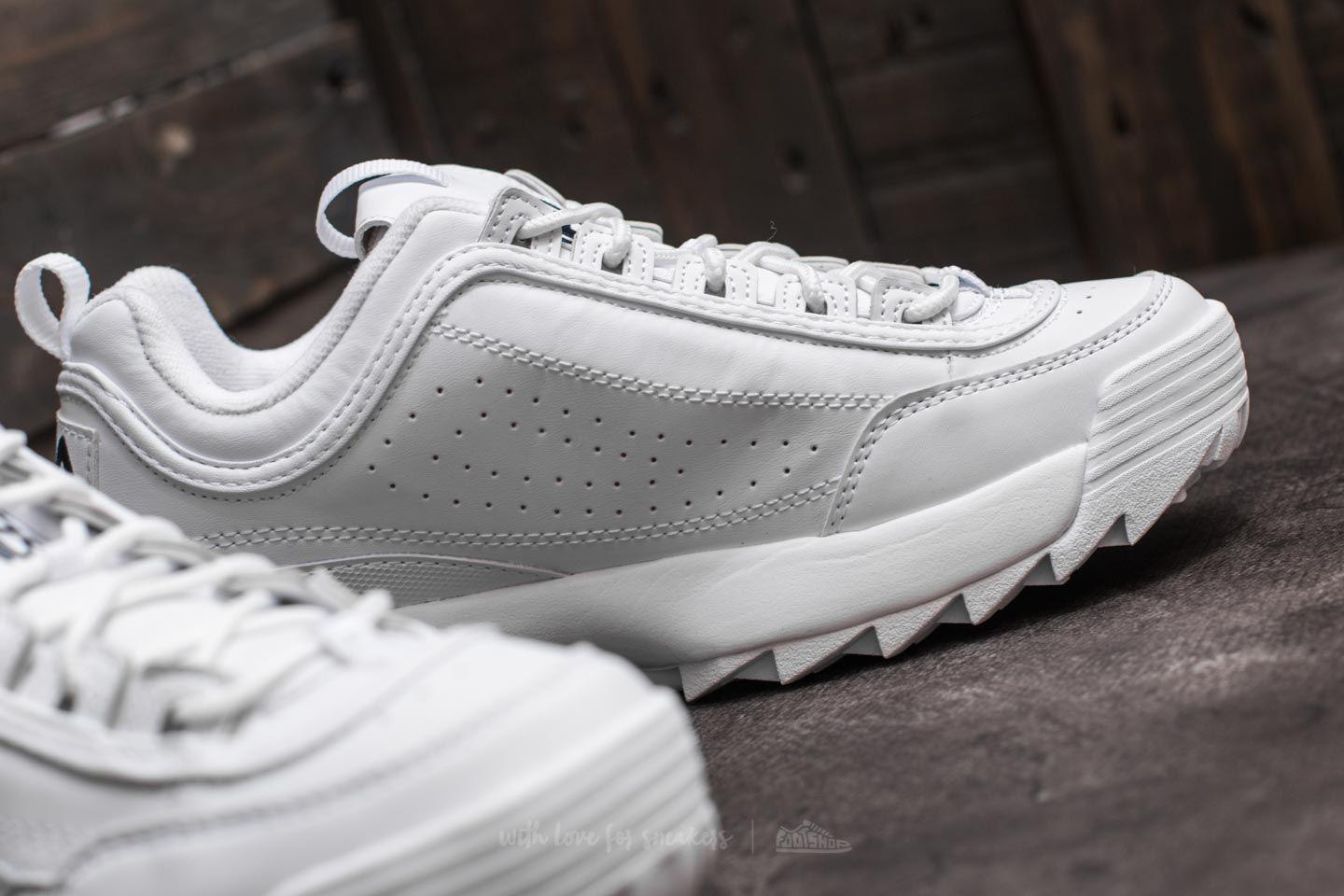 fila heritage disruptor low wmn white