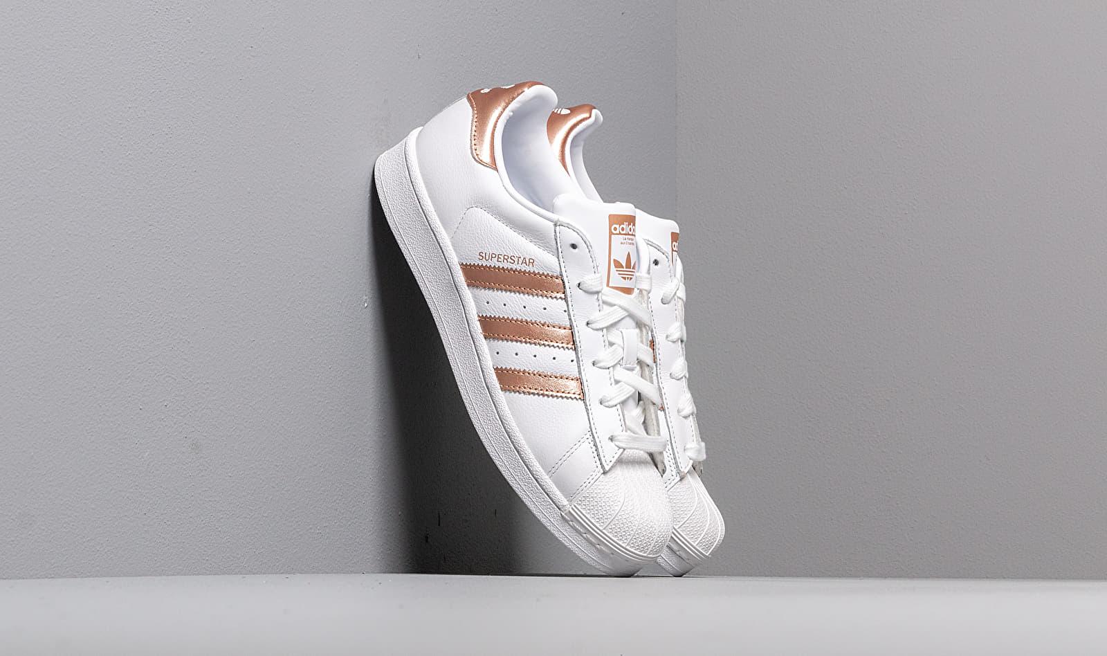 adidas superstar white copper metallic