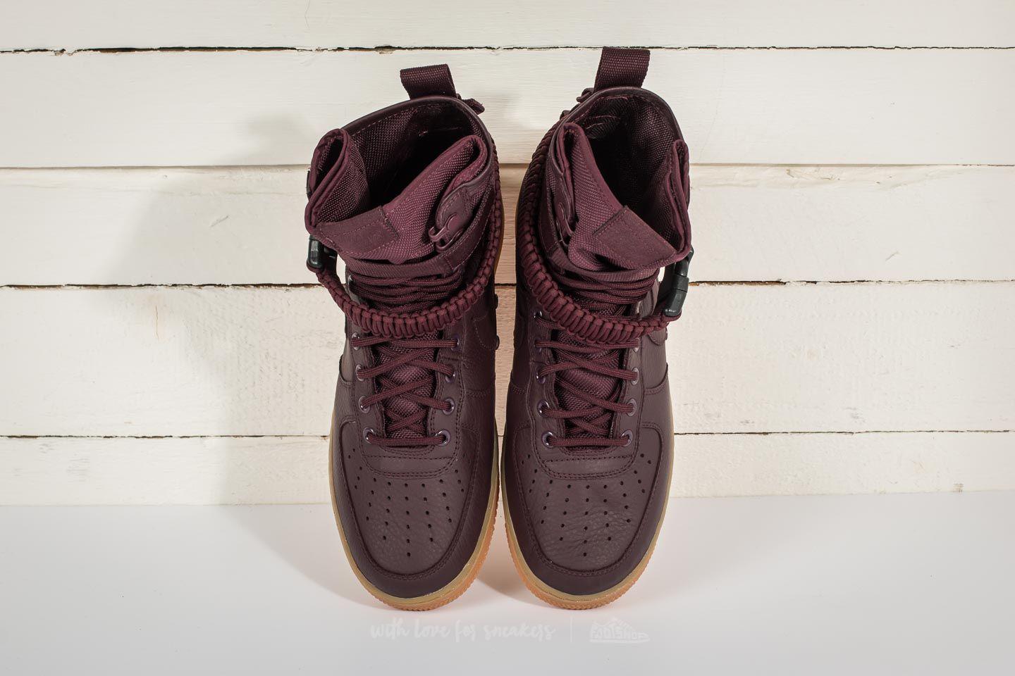 Nike Leather Sf Air Force 1 Deep Burgundy/ Deep Burgundy for Men - Lyst