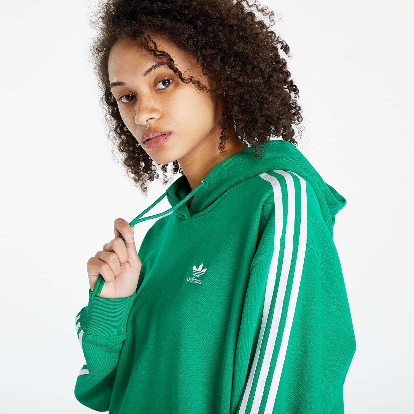 adidas Originals 3-stripes Oversized in Green | Lyst Hoodie