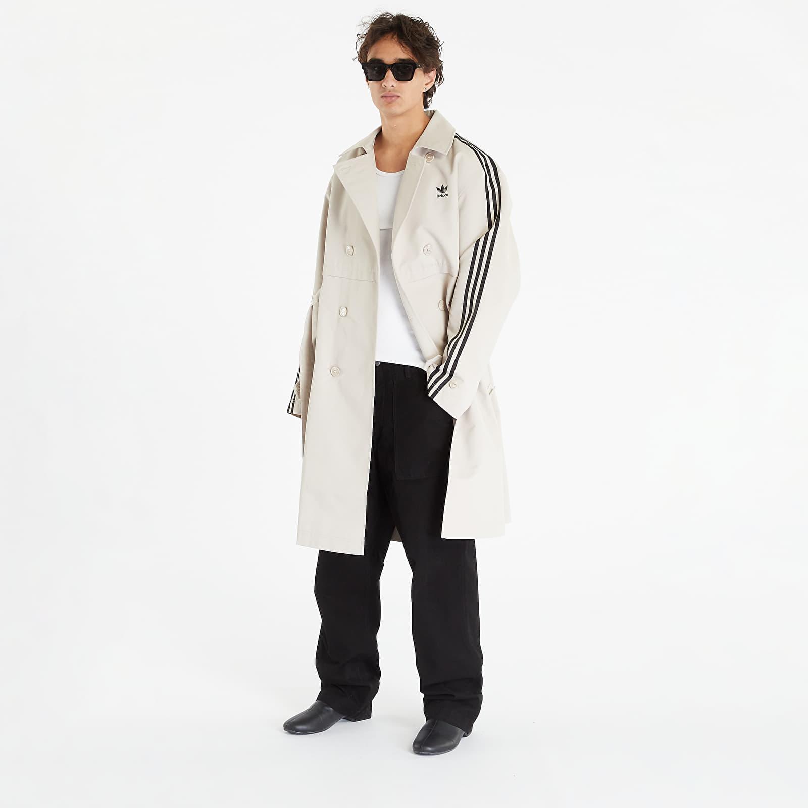 adidas Originals Adidas 3-stripe Coat Wonder Beige in White for Men | Lyst