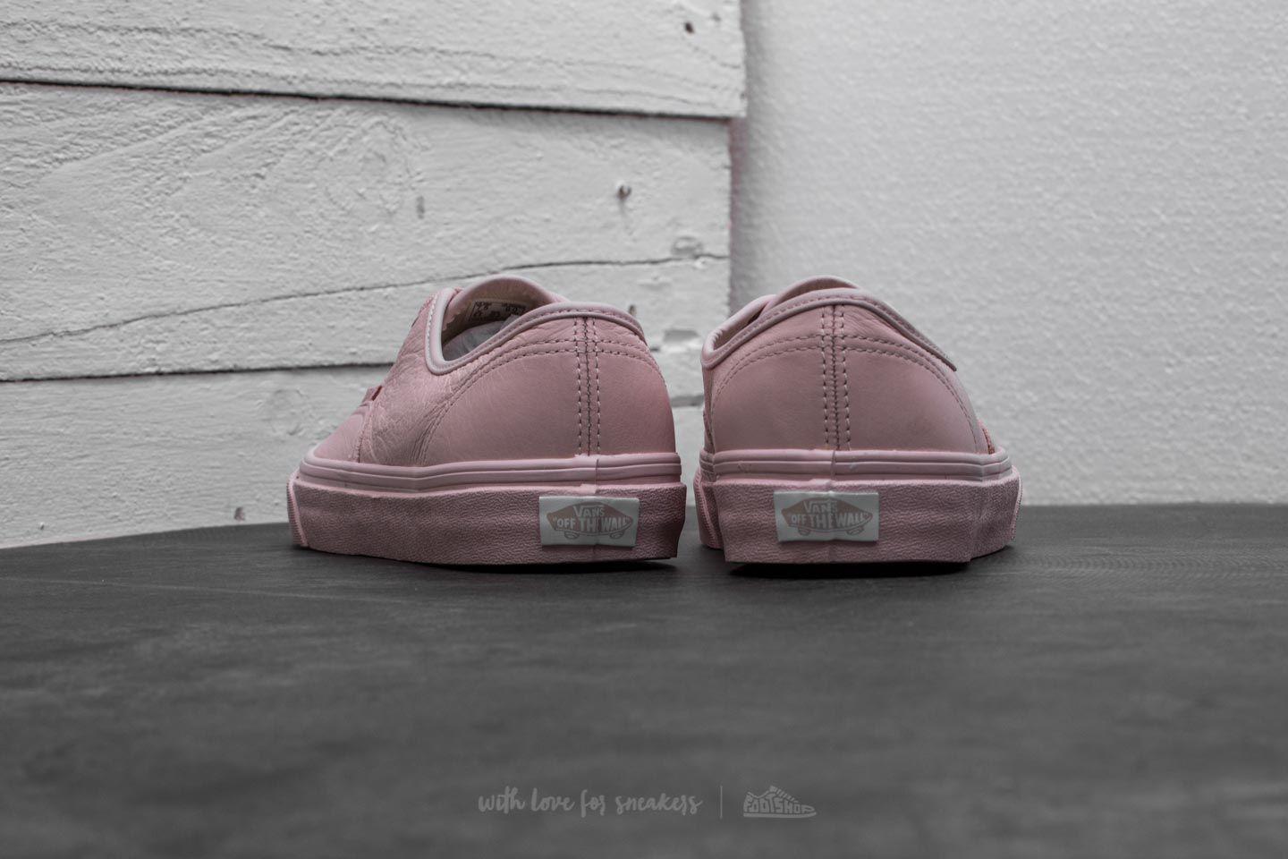 vans authentic leather trainers sepia rose mono