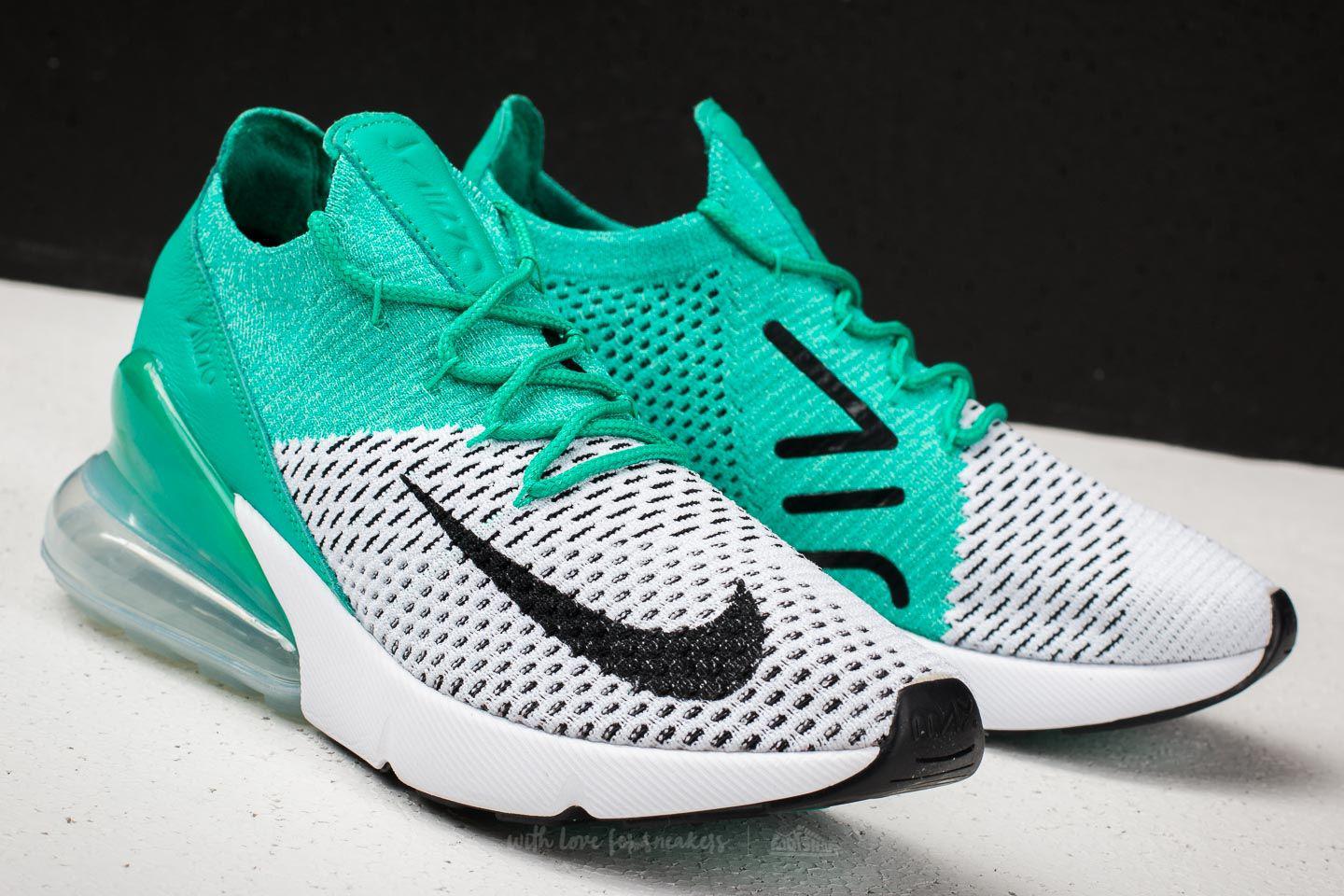 nike air max 270 flyknit clear emerald