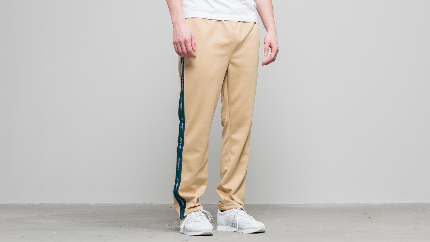 stussy poly track pant black