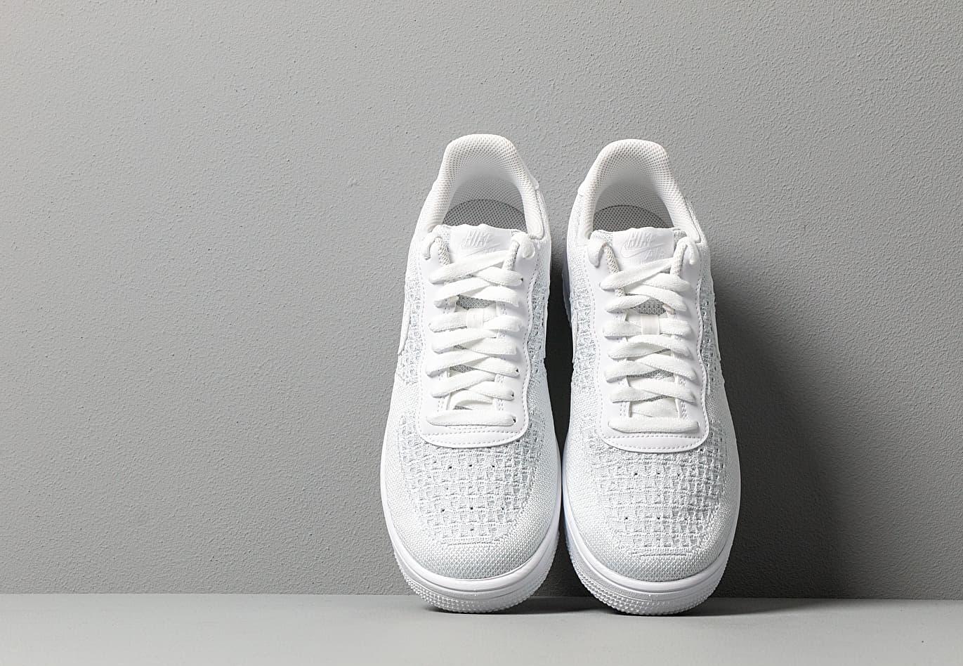 nike air force 1 flyknit 2.0 white pure platinum