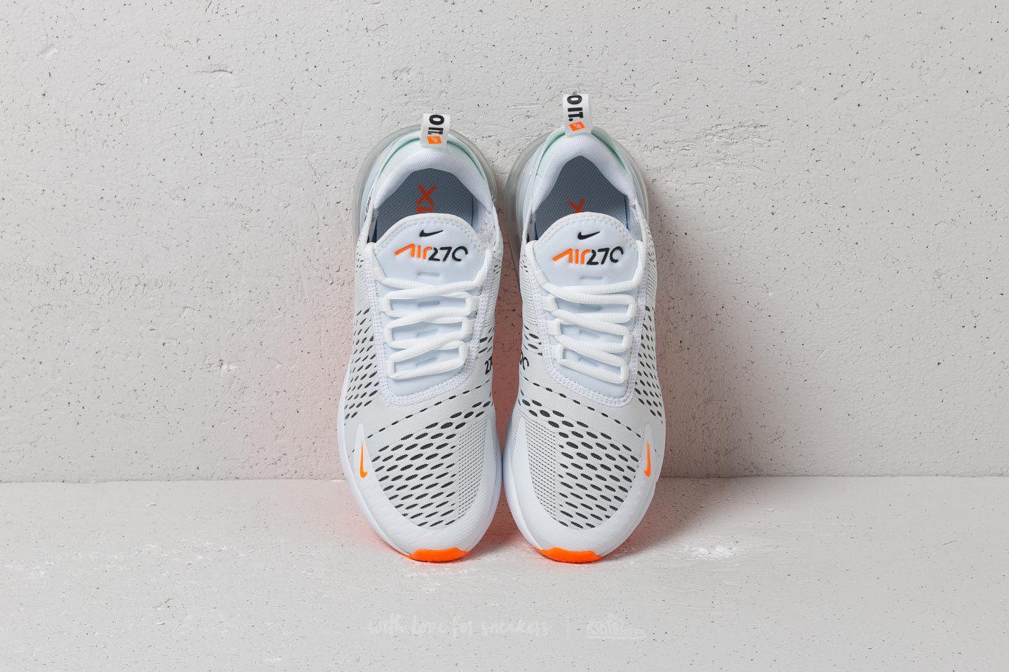 Nike Rubber Air Max 270 White/ Black-total Orange for Men | Lyst