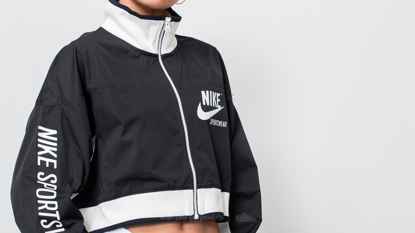women's nike sportswear archive cropped track jacket