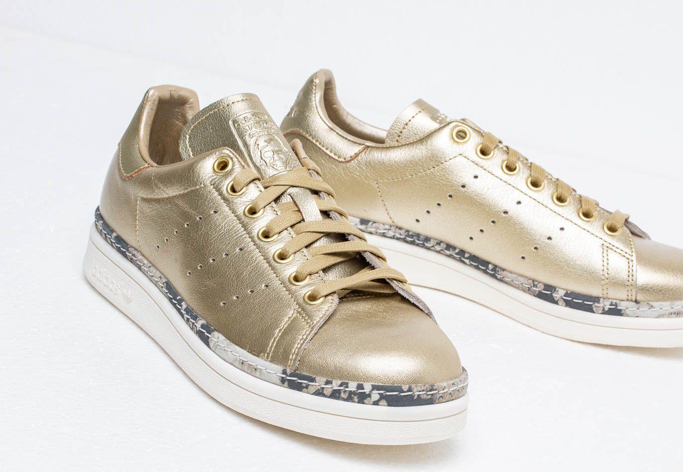 adidas Originals Adidas Stan Smith New Bold W Gold Mate/ Gold Mate/ Off  White in Yellow (Metallic) - Lyst