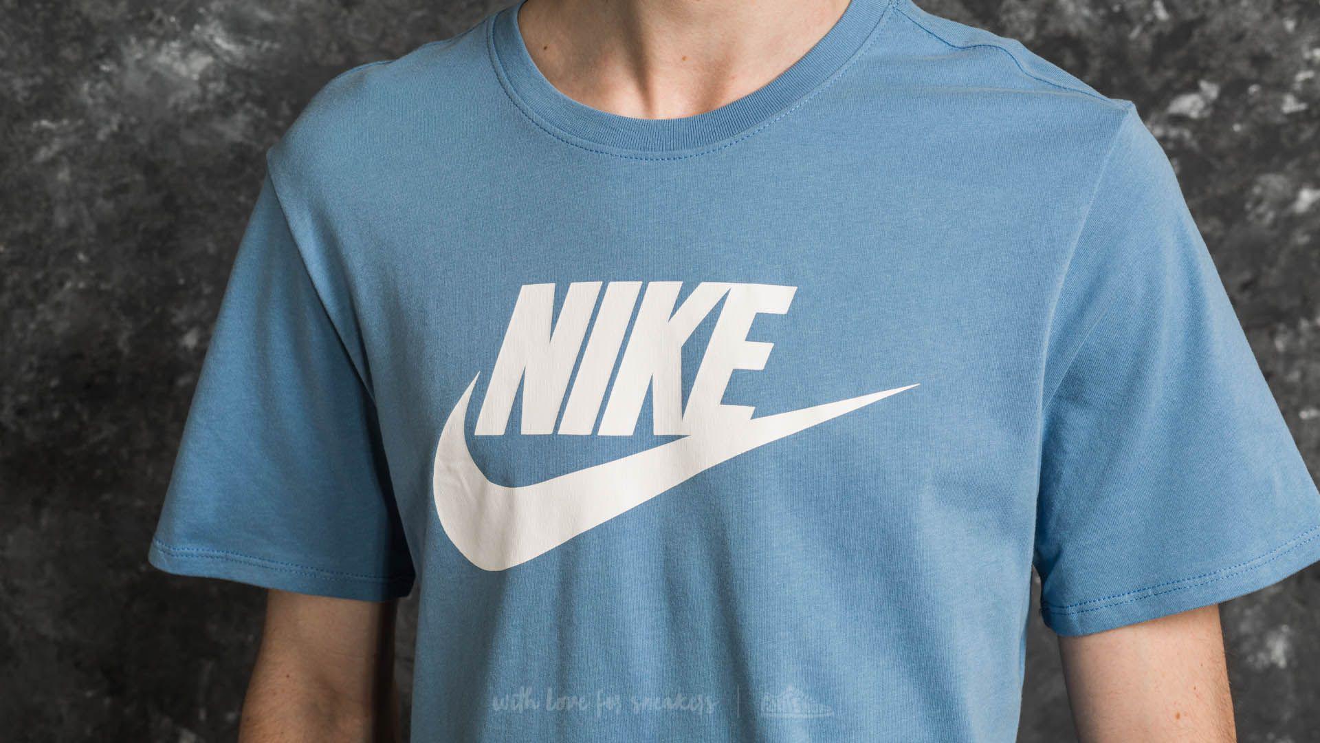 Nike Cotton Sportswear Icon Futura Tee Light Blue For Men Lyst