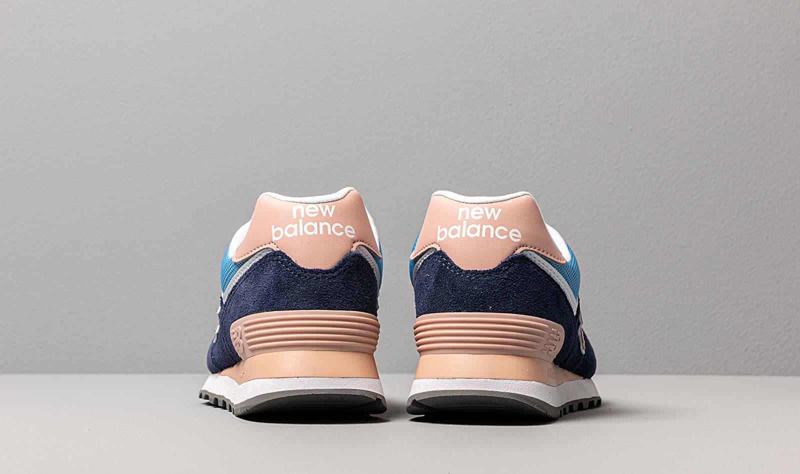 New Balance 574 Blue/ Pink for Men | Lyst