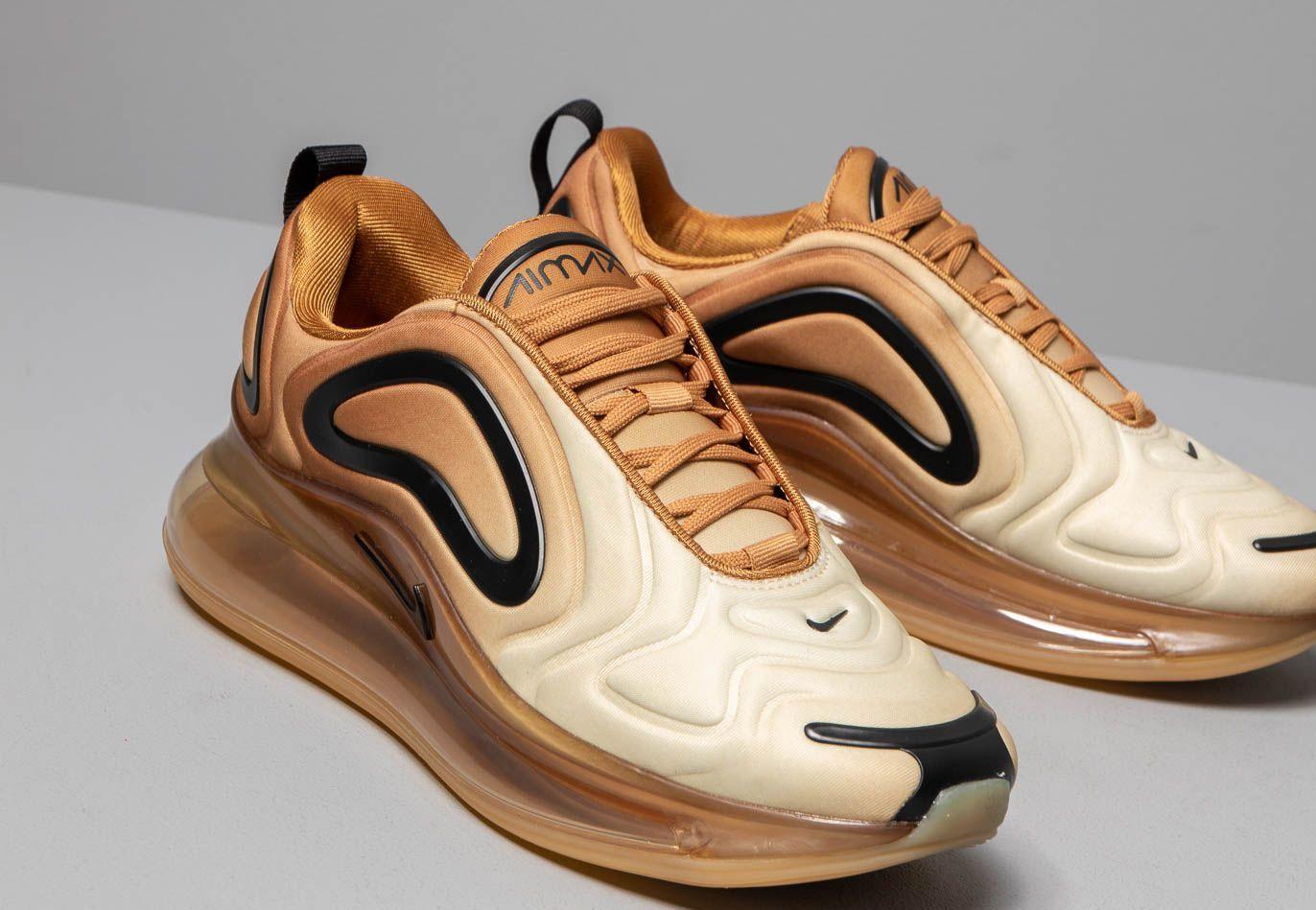 nike air max 720 wheat black & gold