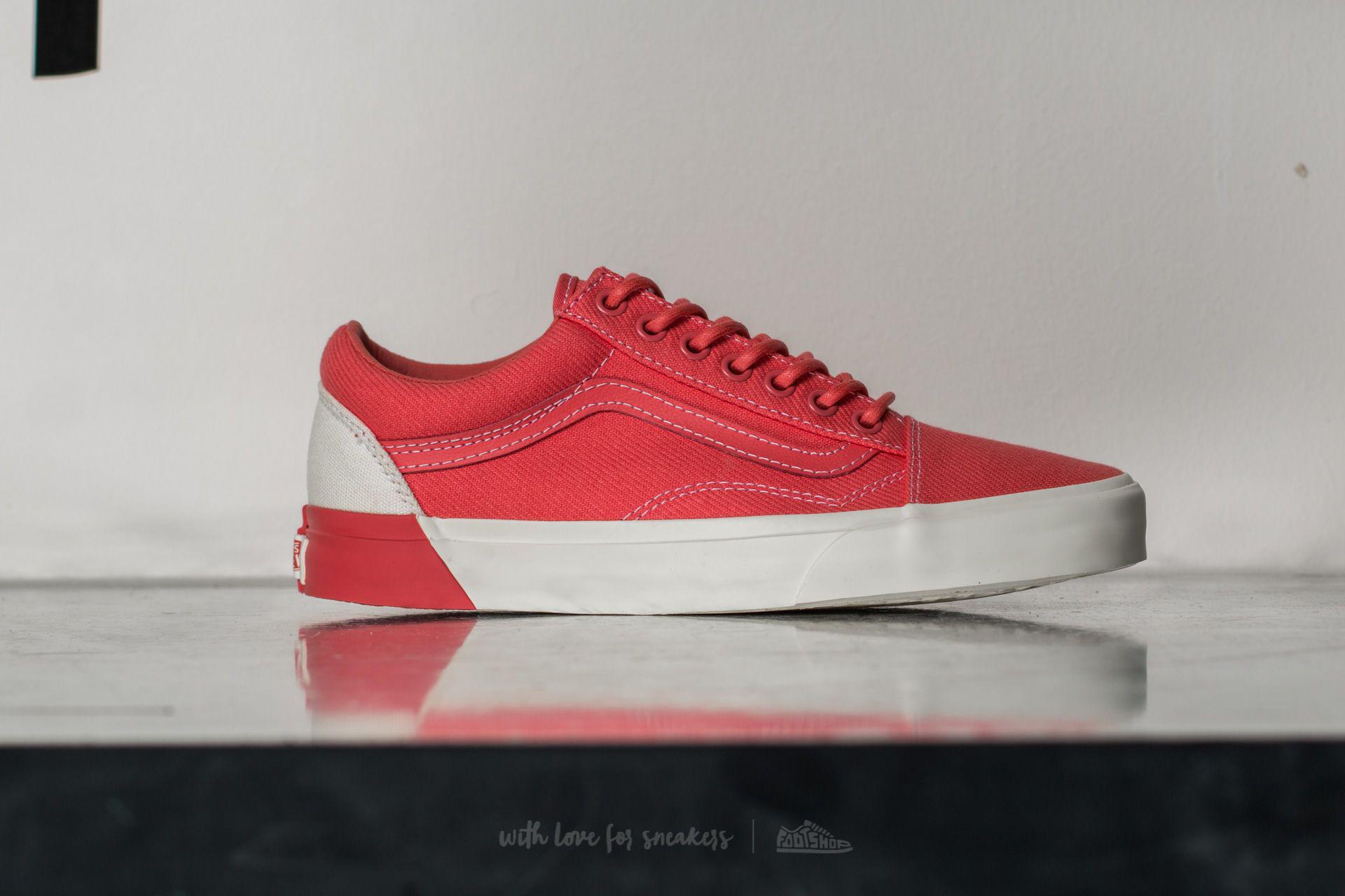 vans old skool dx white red