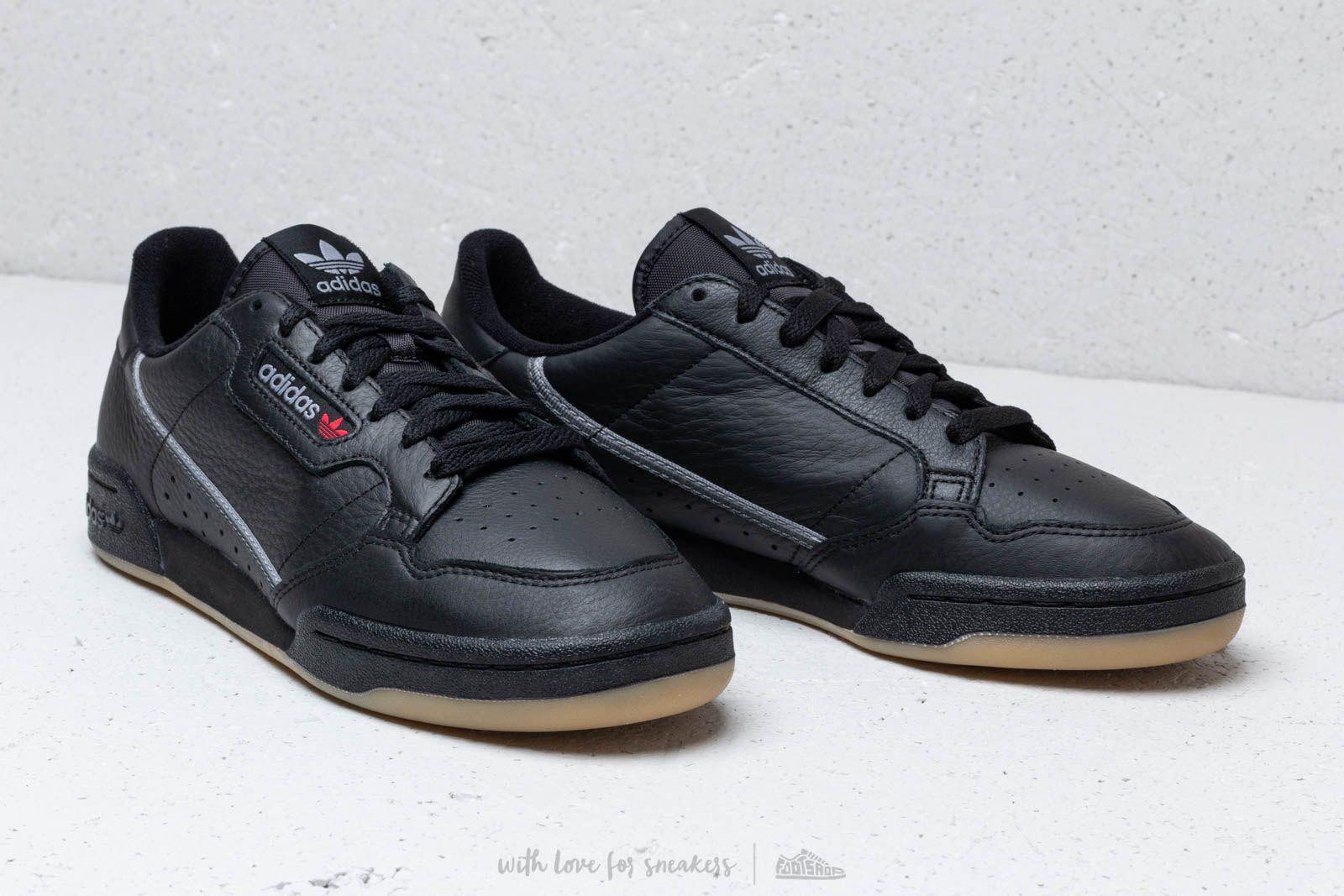adidas Originals Leather Adidas Continental 80 Core Black/ Grey Three/ Gum  3 for Men - Lyst