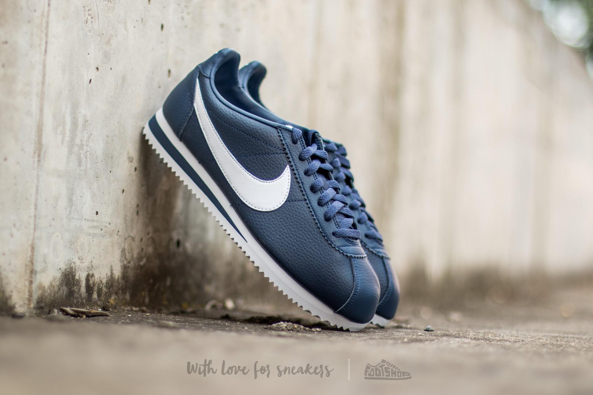 Tesauro Aislar nombre Nike Classic Cortez Leather Midnight Navy/ White in Blue for Men | Lyst
