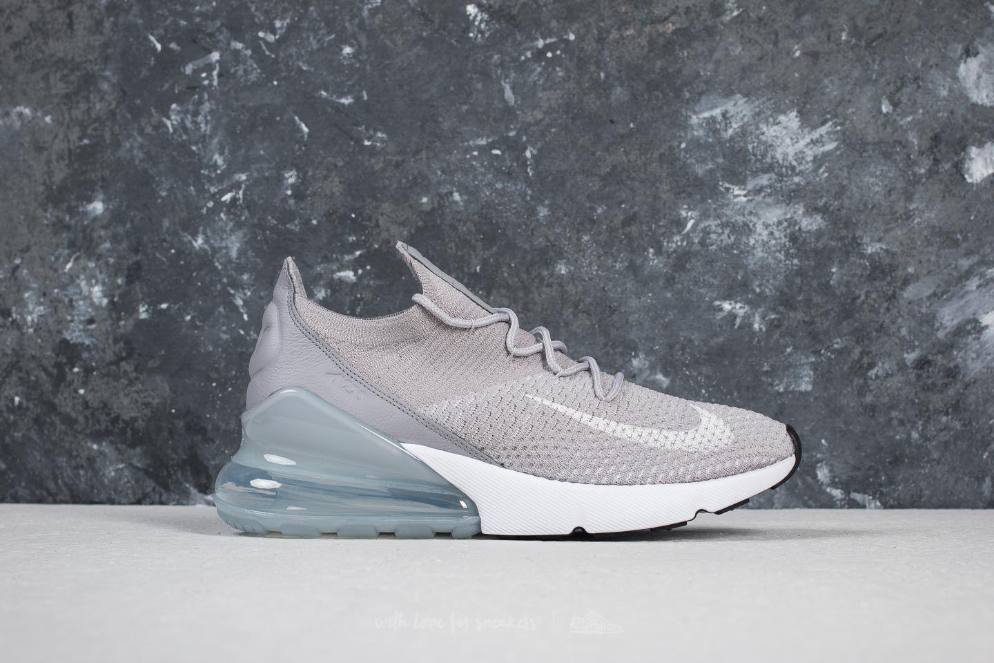 Nike Rubber Air Max 270 Flyknit W Atmosphere Grey/ White in Gray | Lyst