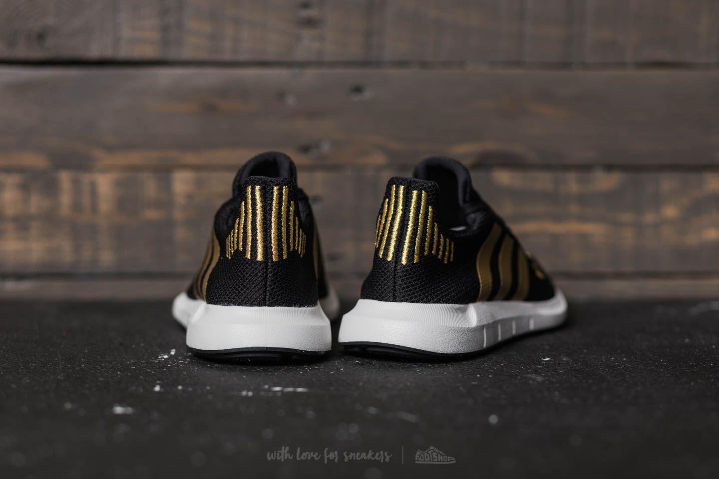 adidas Originals Rubber Adidas Swift Run W Core Black/ Gold Metalic/ Ftw  White | Lyst
