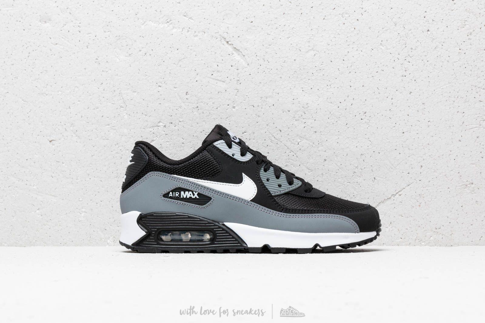 Nike Leather Air Max 90 Essential Black/ White-cool Grey-anthracite in Gray  for Men - Lyst