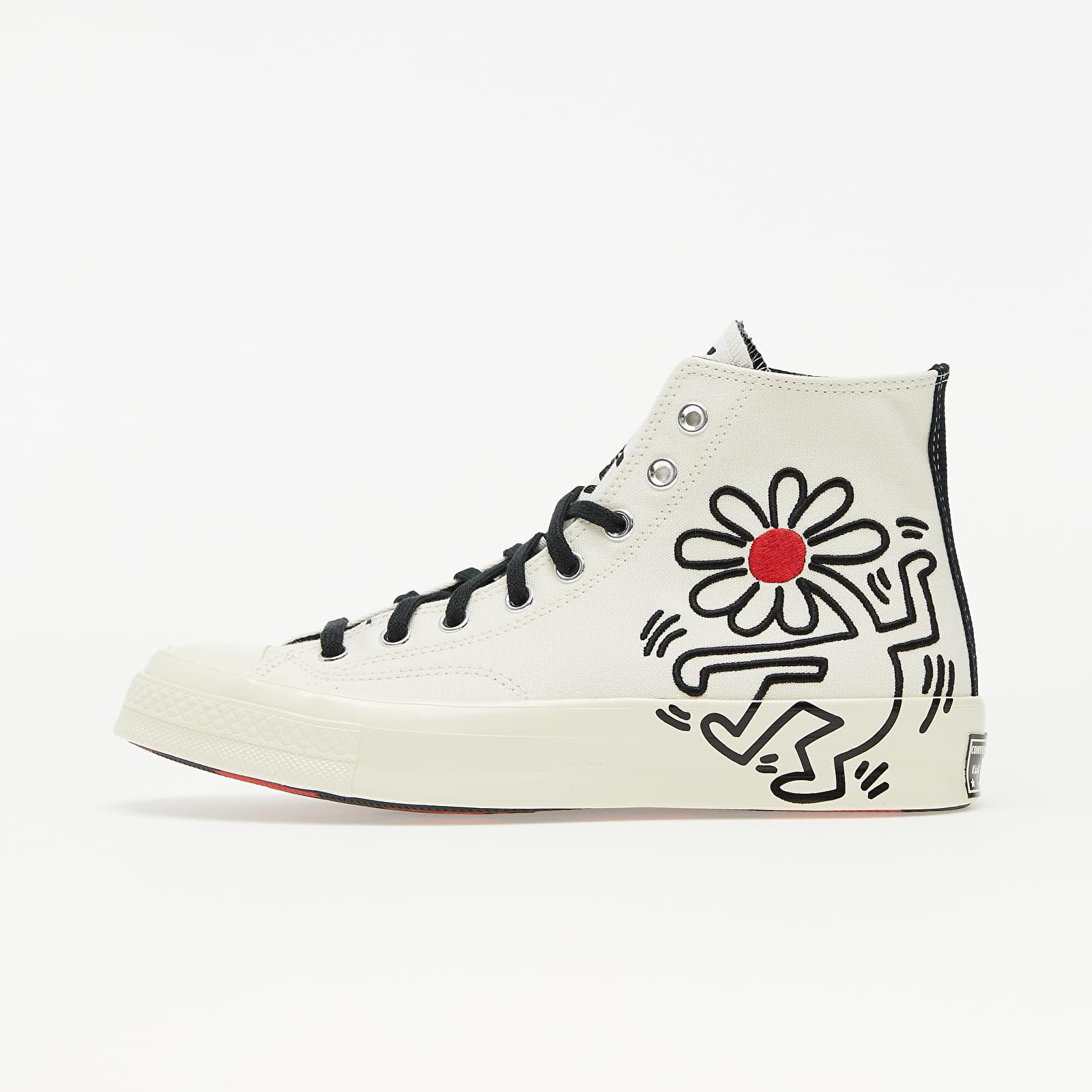 Converse X Keith Haring Chuck 70 Hi Egret/ Black/ Red in White | Lyst