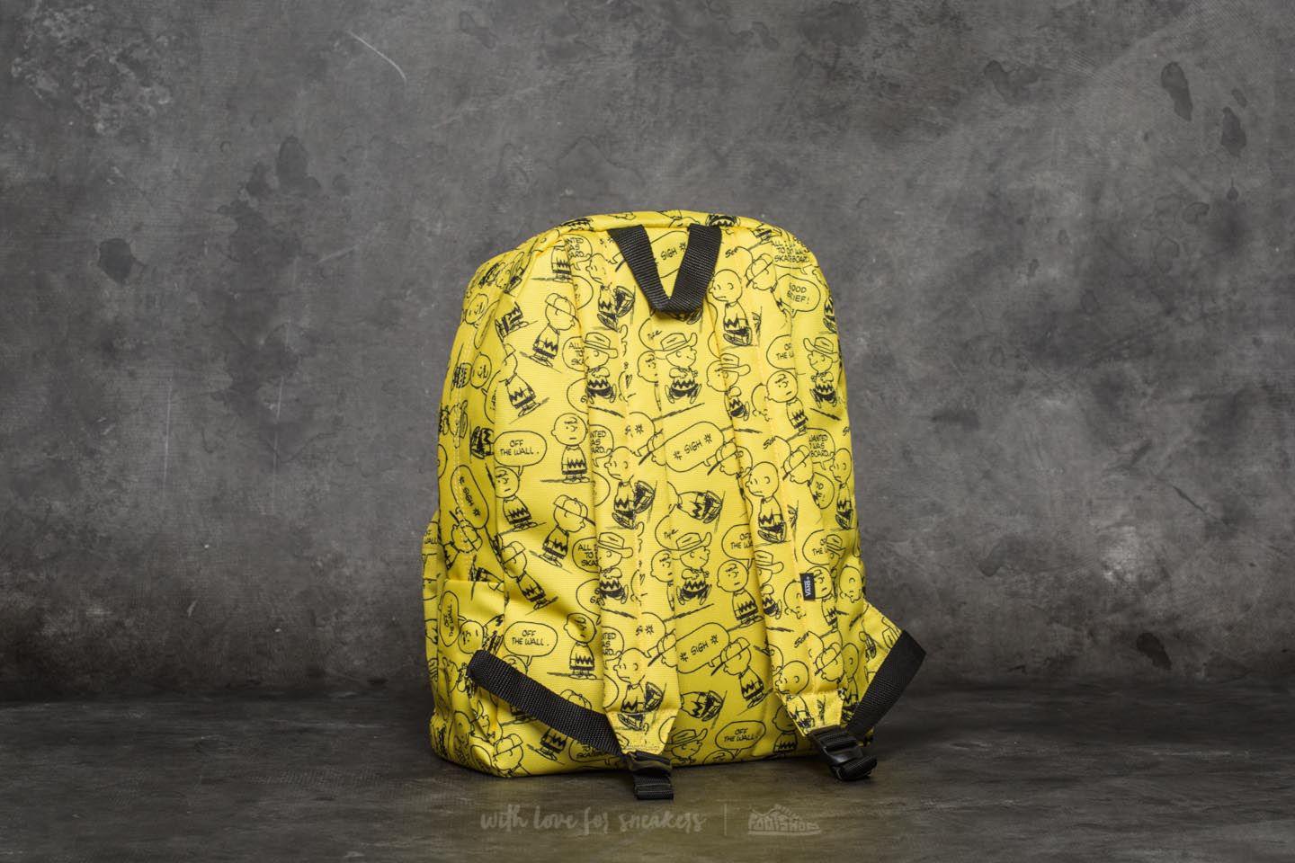 vans peanuts backpack yellow