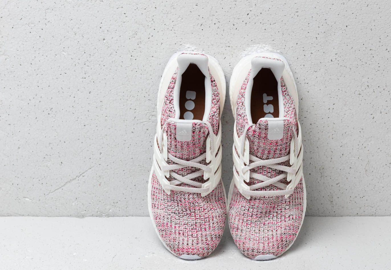 ultraboost x shoes cloud white  core black  shock pink