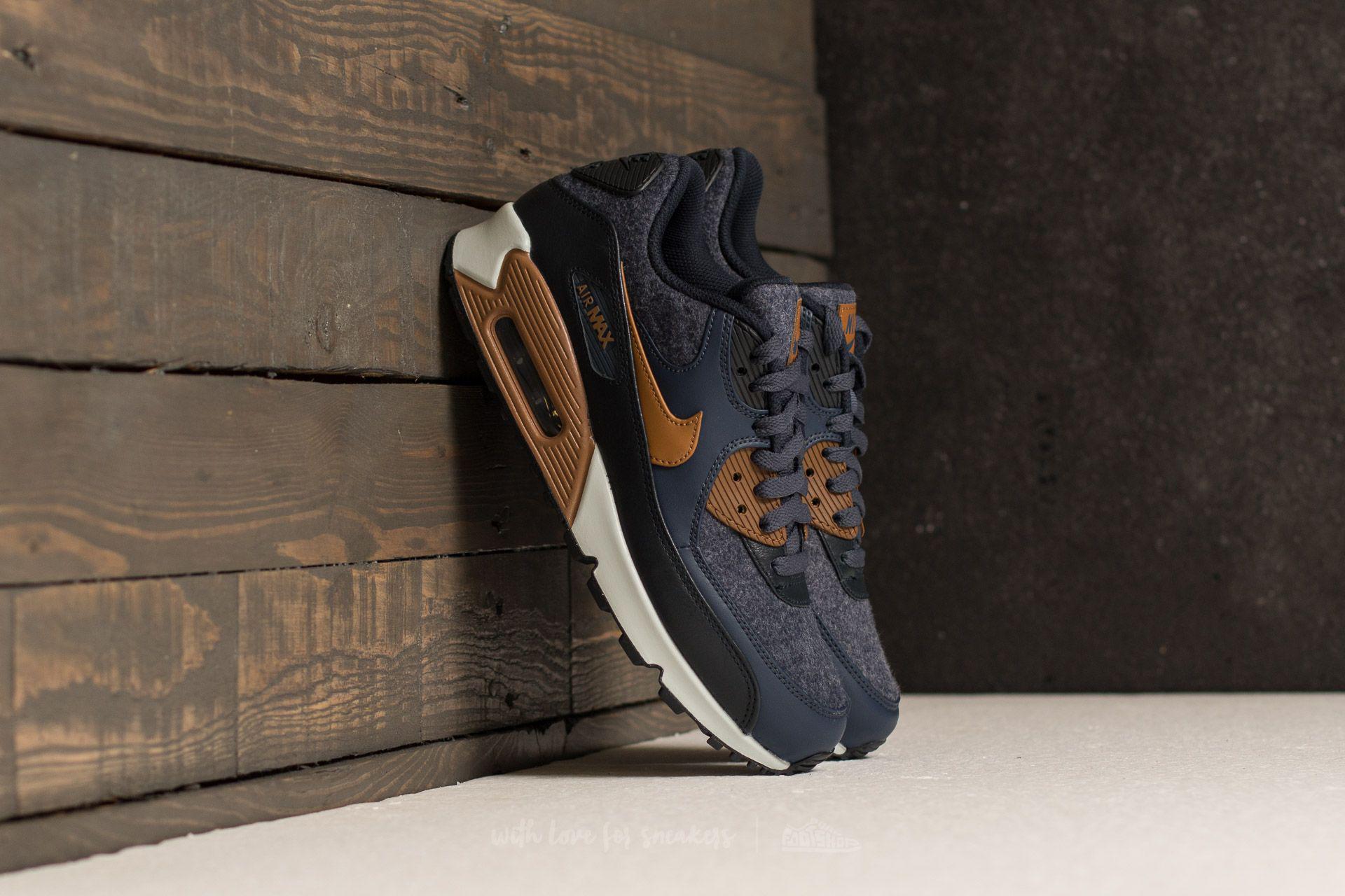 Nike Leather Air Max 90 Premium Thunder Blue/ Ale Brown for Men | Lyst