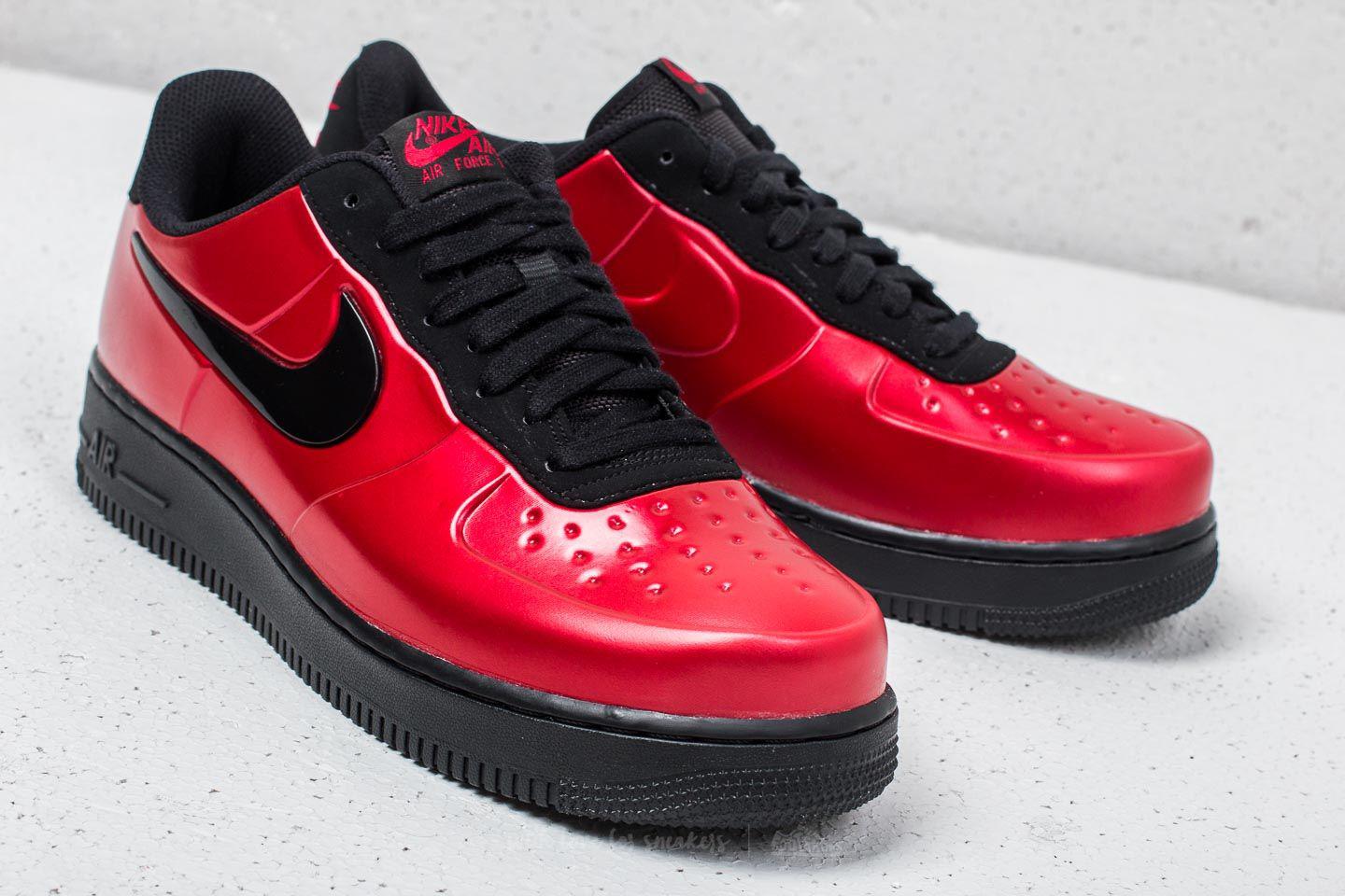 red nike air force 1 foamposite