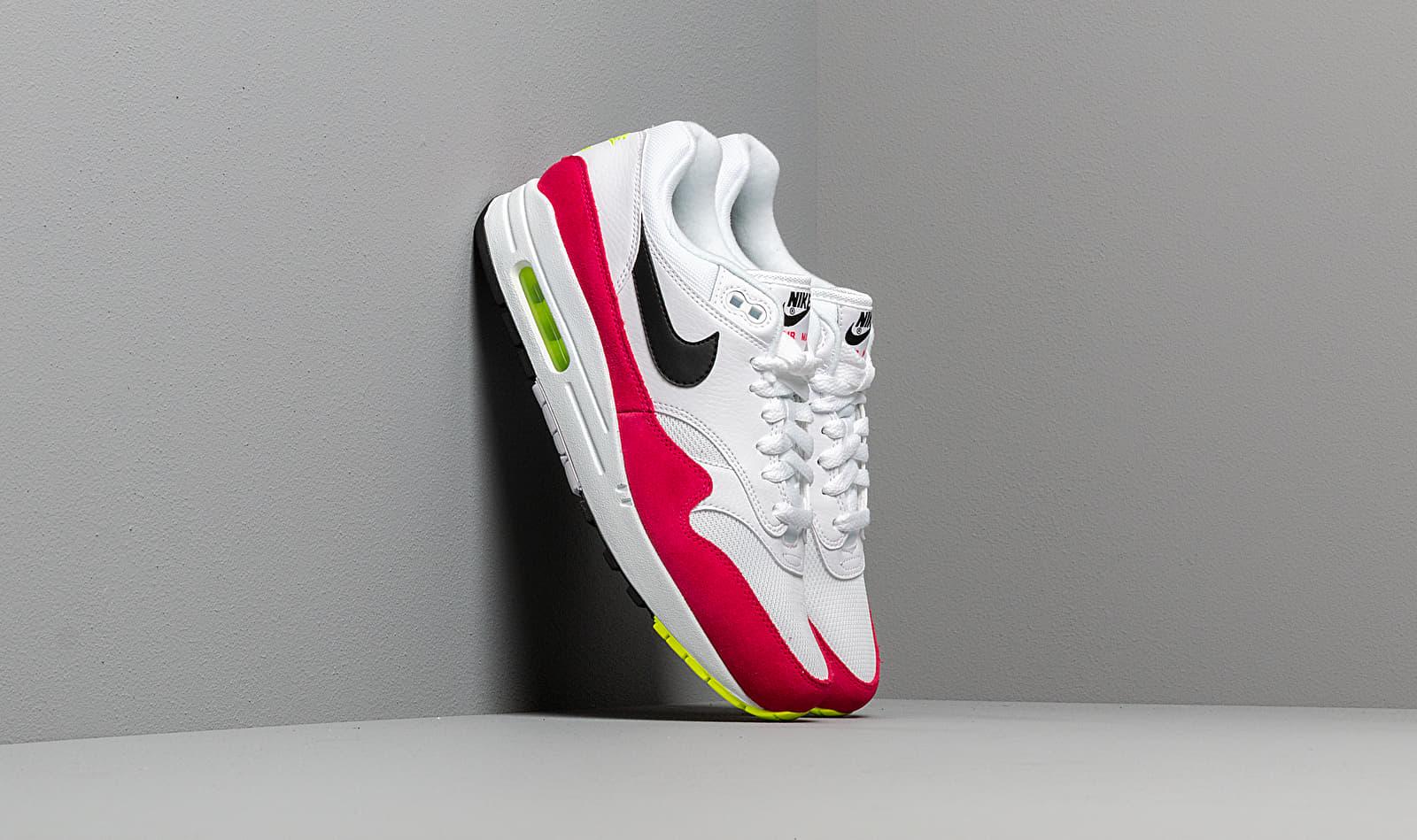 Air Max 1 White/ Black-Volt-Rush Pink Nike pour homme | Lyst